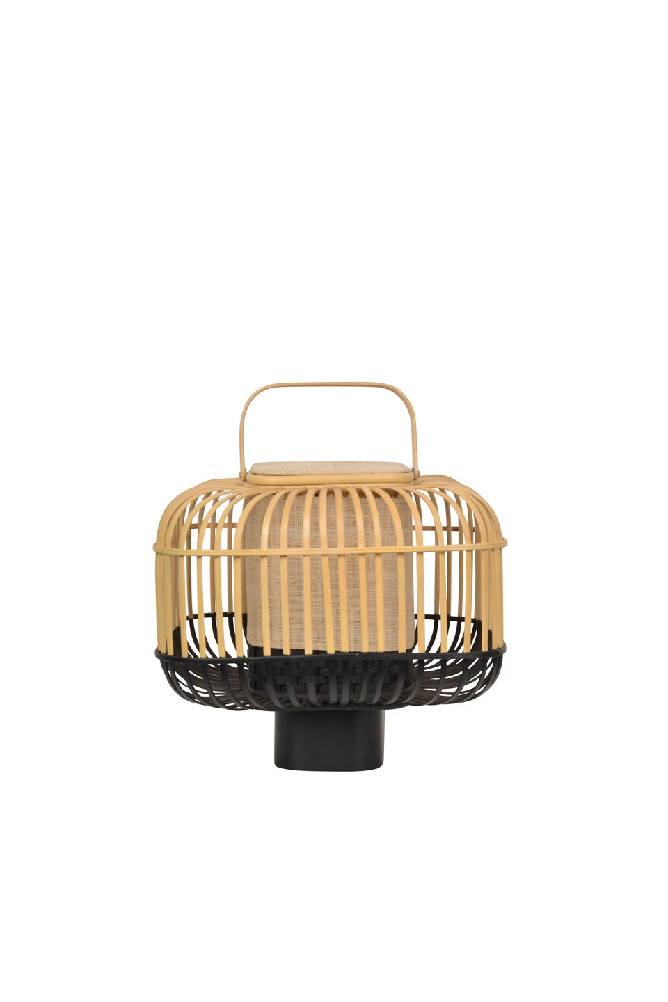 Square table lamp Bamboo black