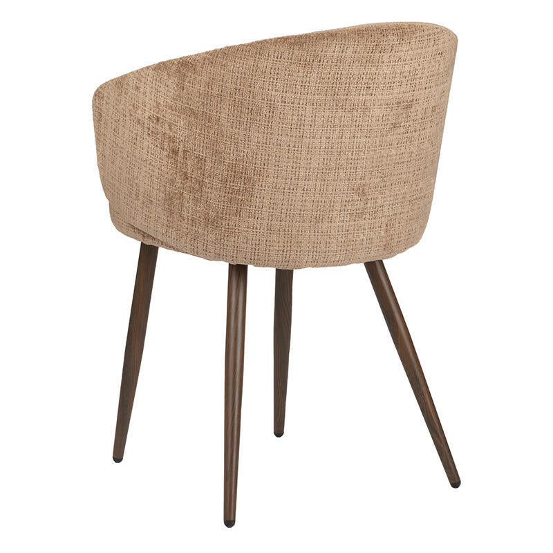 LUNA Chair in Caramel with Dark Wooden Base
