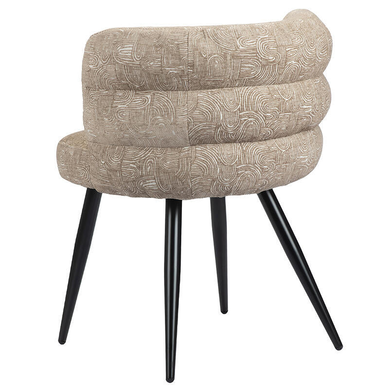 CLOUD Chair in Taupe with Black Base