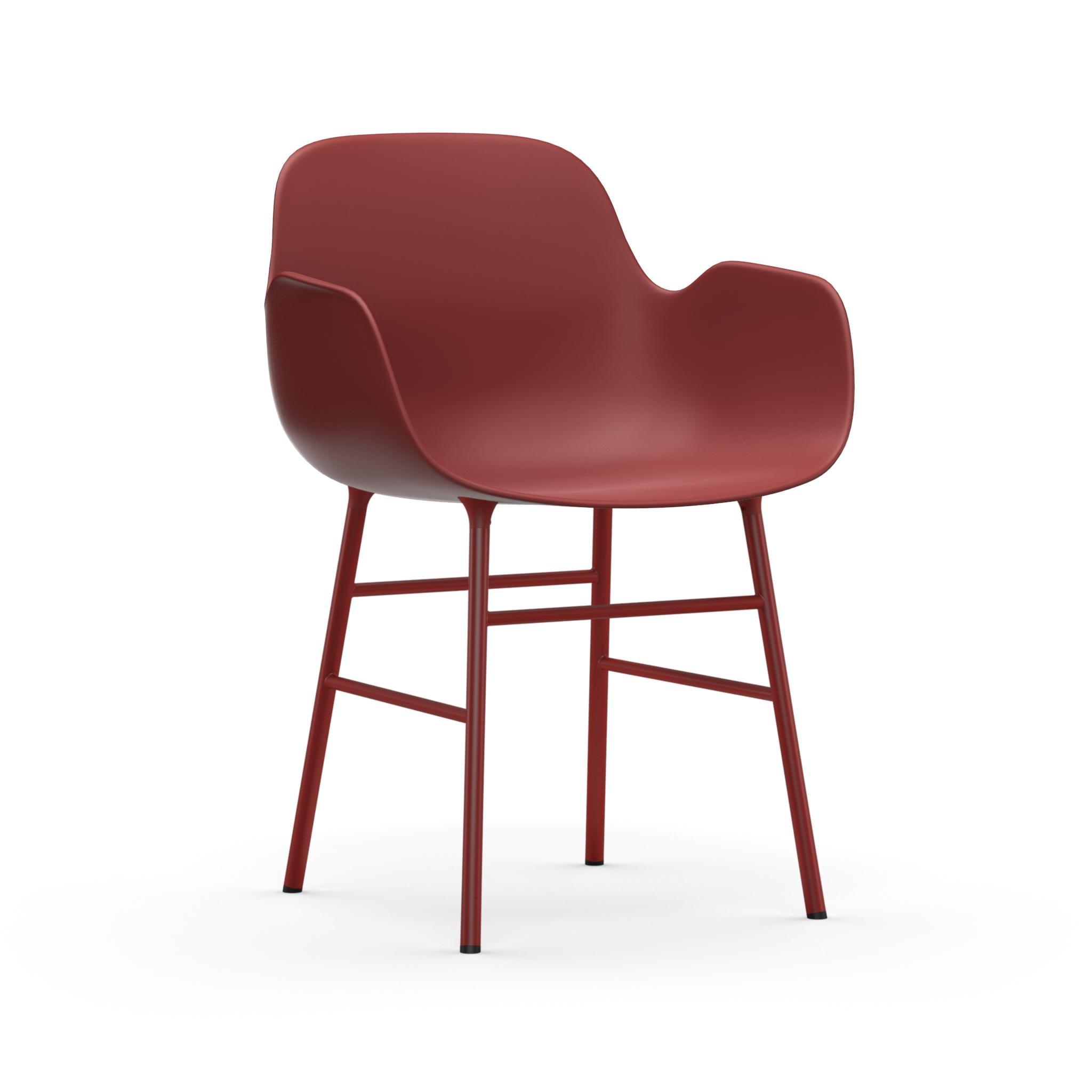 Chair with armrests burgundy forms