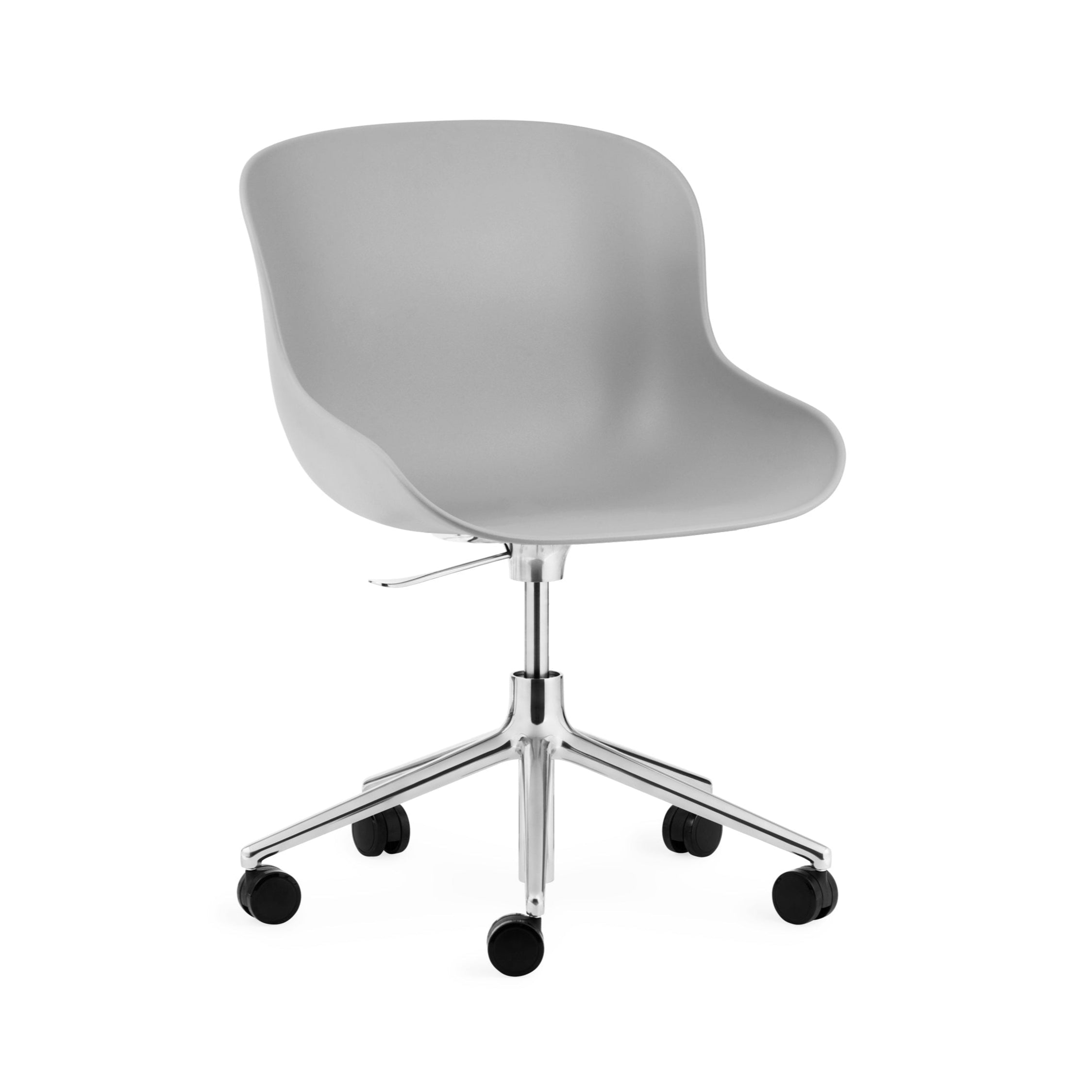 Hyg 5W Grauhyg -Stuhl mit einer Aluminiumbasis