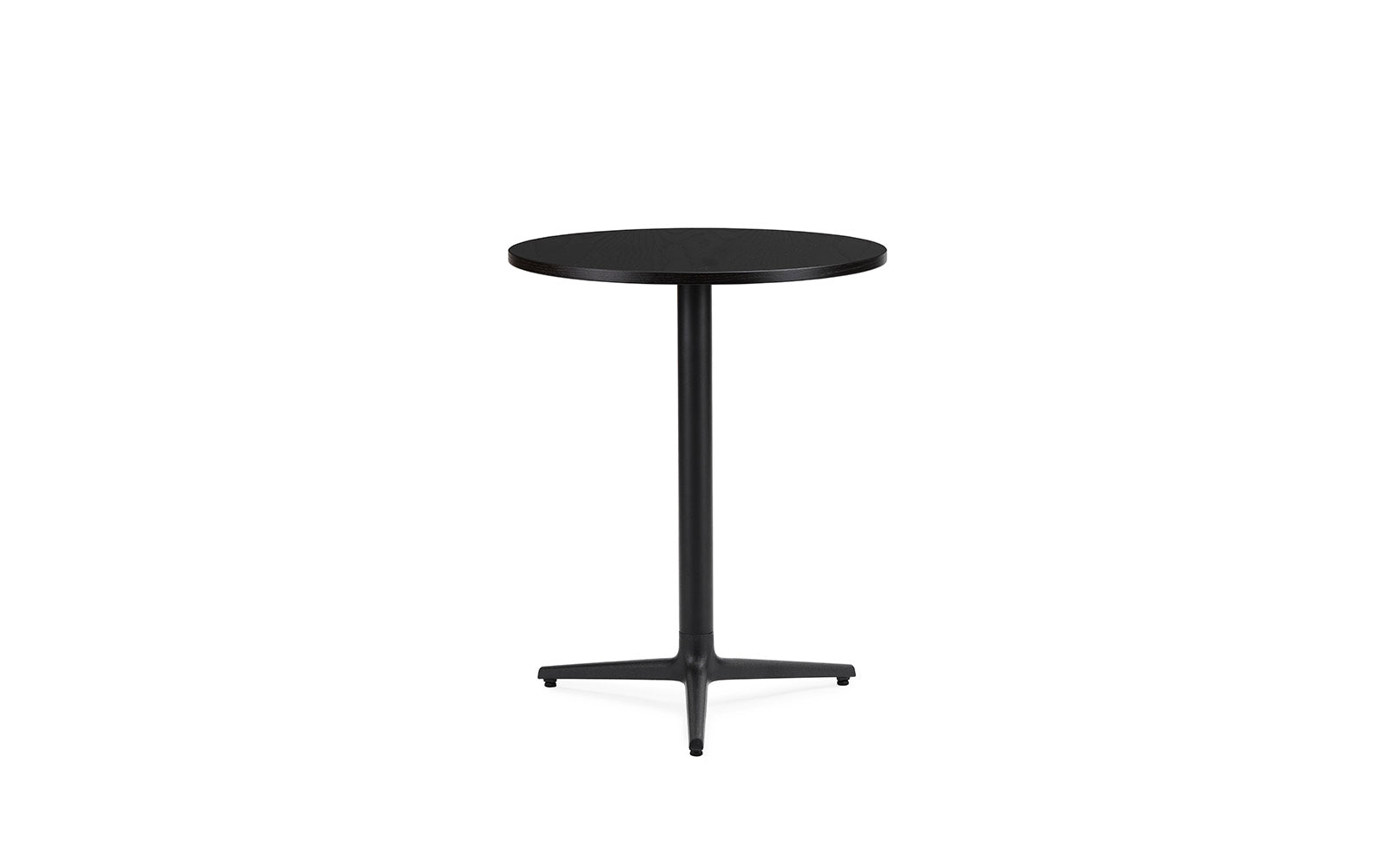 Cafe table Robbły allez wooden top with a black base