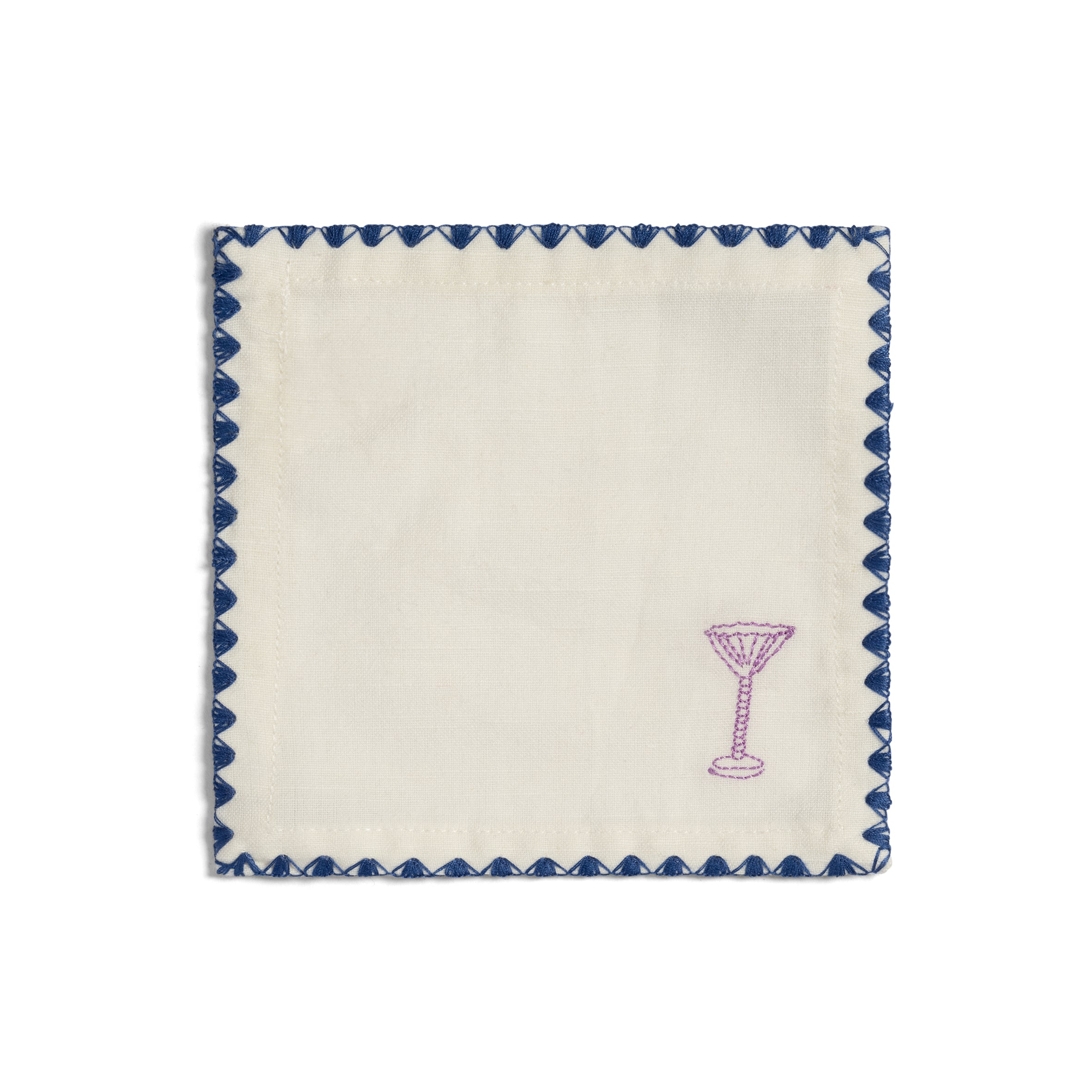 Cocktailservietten-Set ZIGZAG Baumwolle