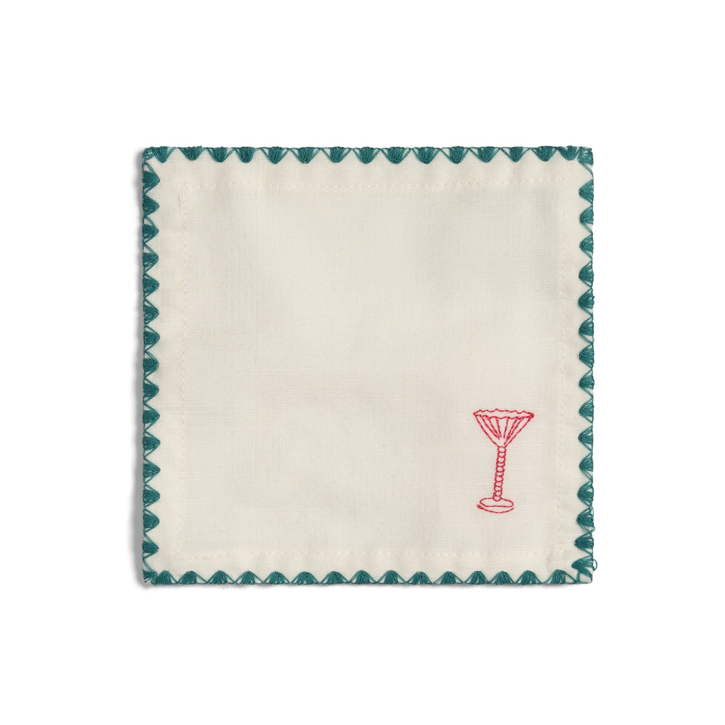 Cocktailservietten-Set ZIGZAG Baumwolle