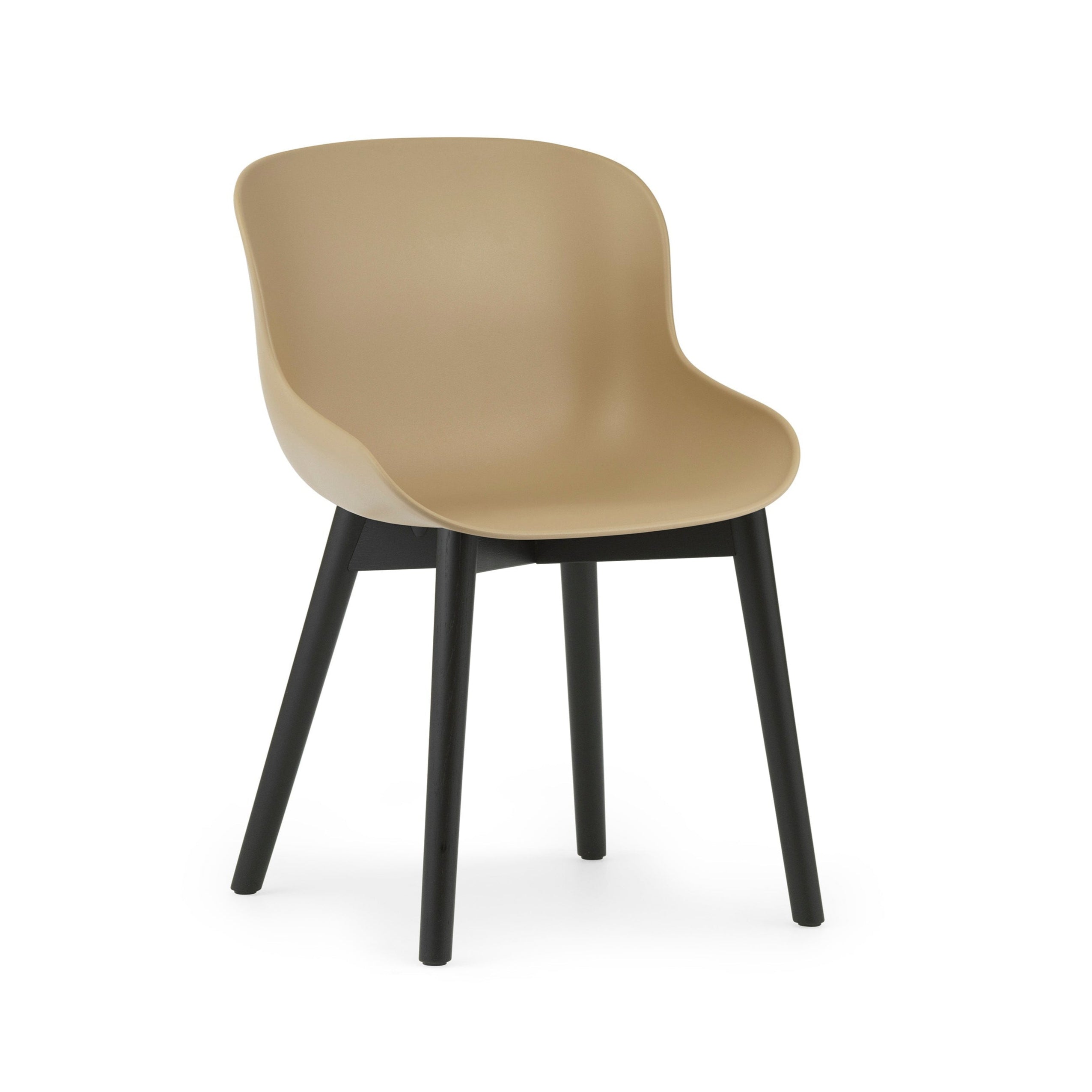 Hyg sand chair with a black oak base