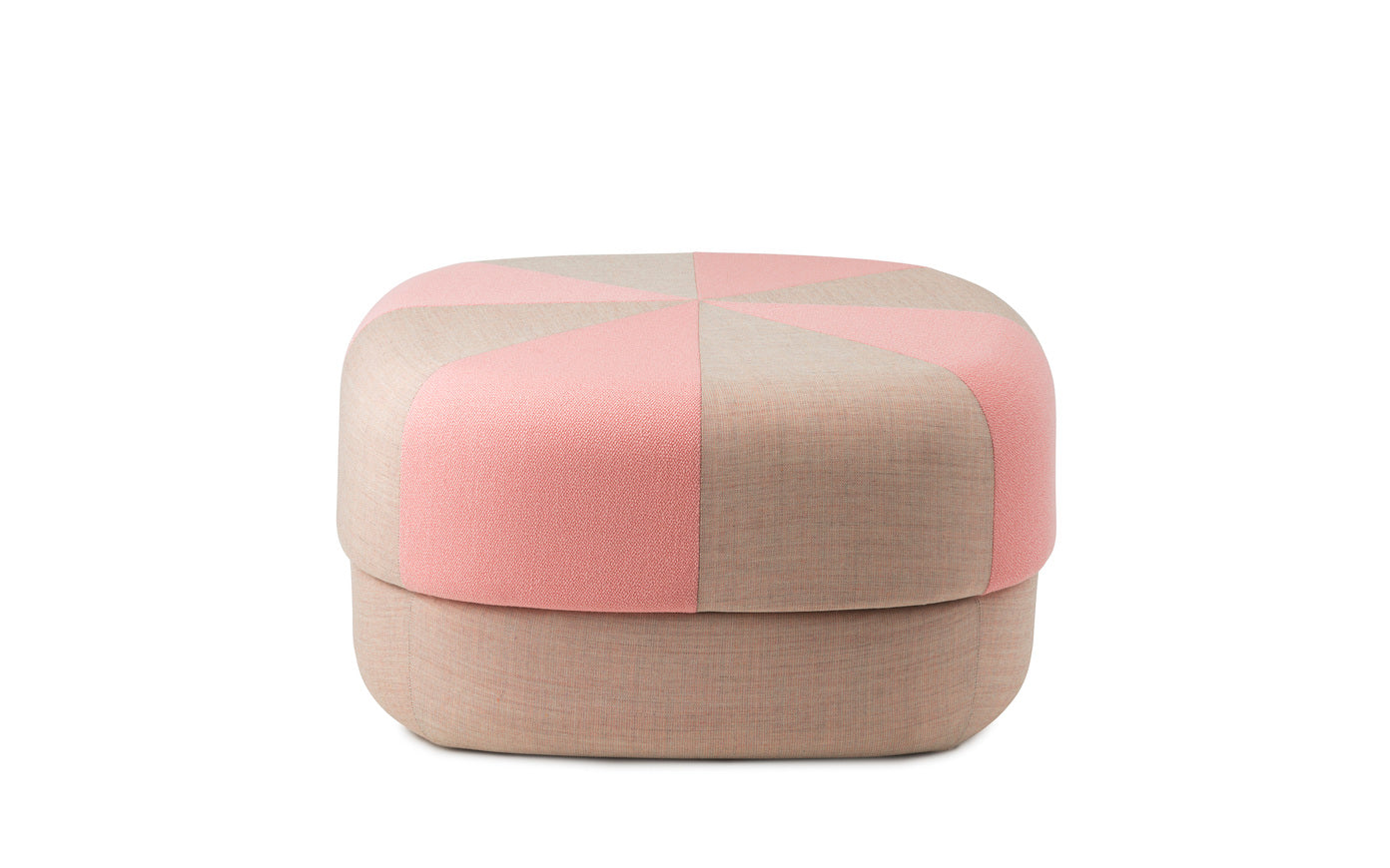 Pouf Circus Duo Pink mit Beige