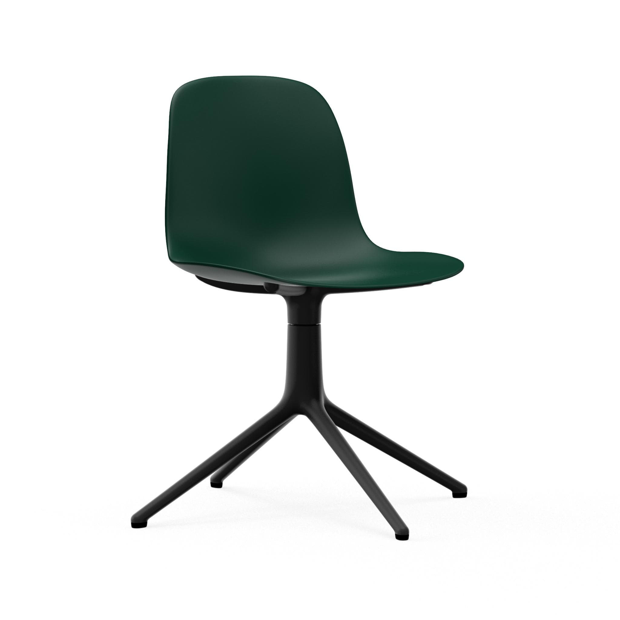 4L Green Office Chair mit einer schwarzen Basis
