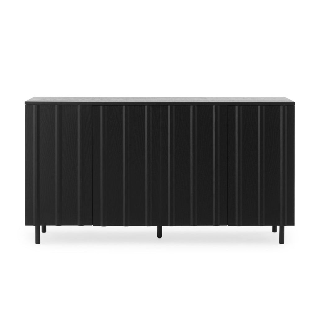 RIB chest of drawers black oak veneer