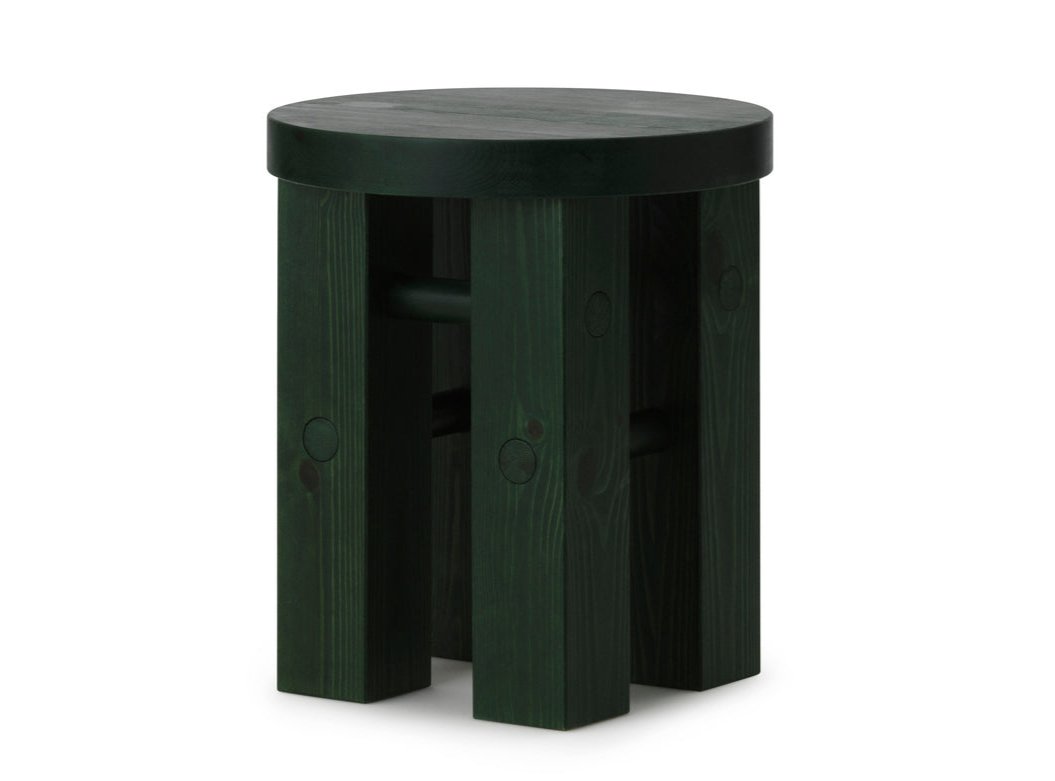 Dark green fyr stool