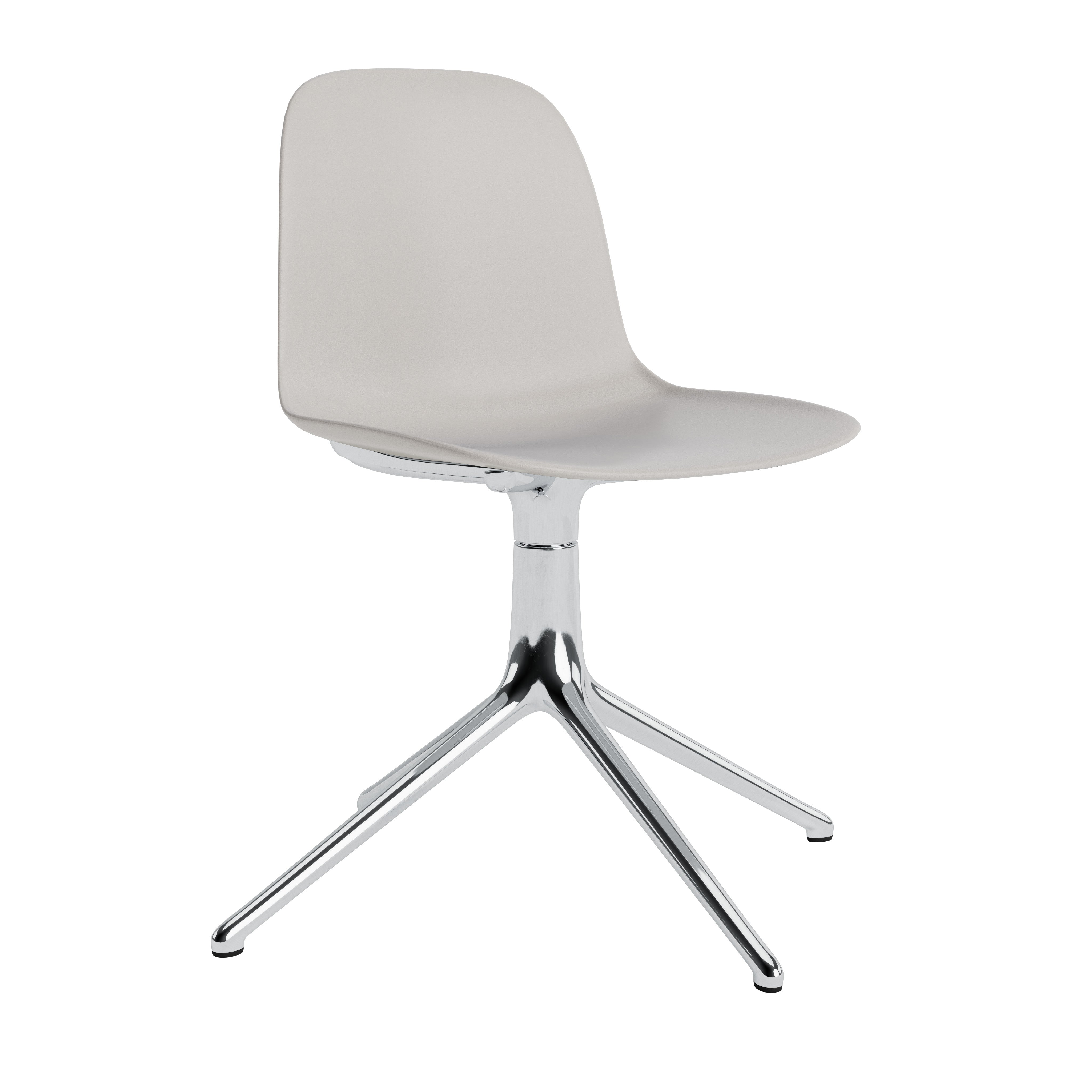 Office Chair 4L warmes Grau mit einer Aluminiumbasis