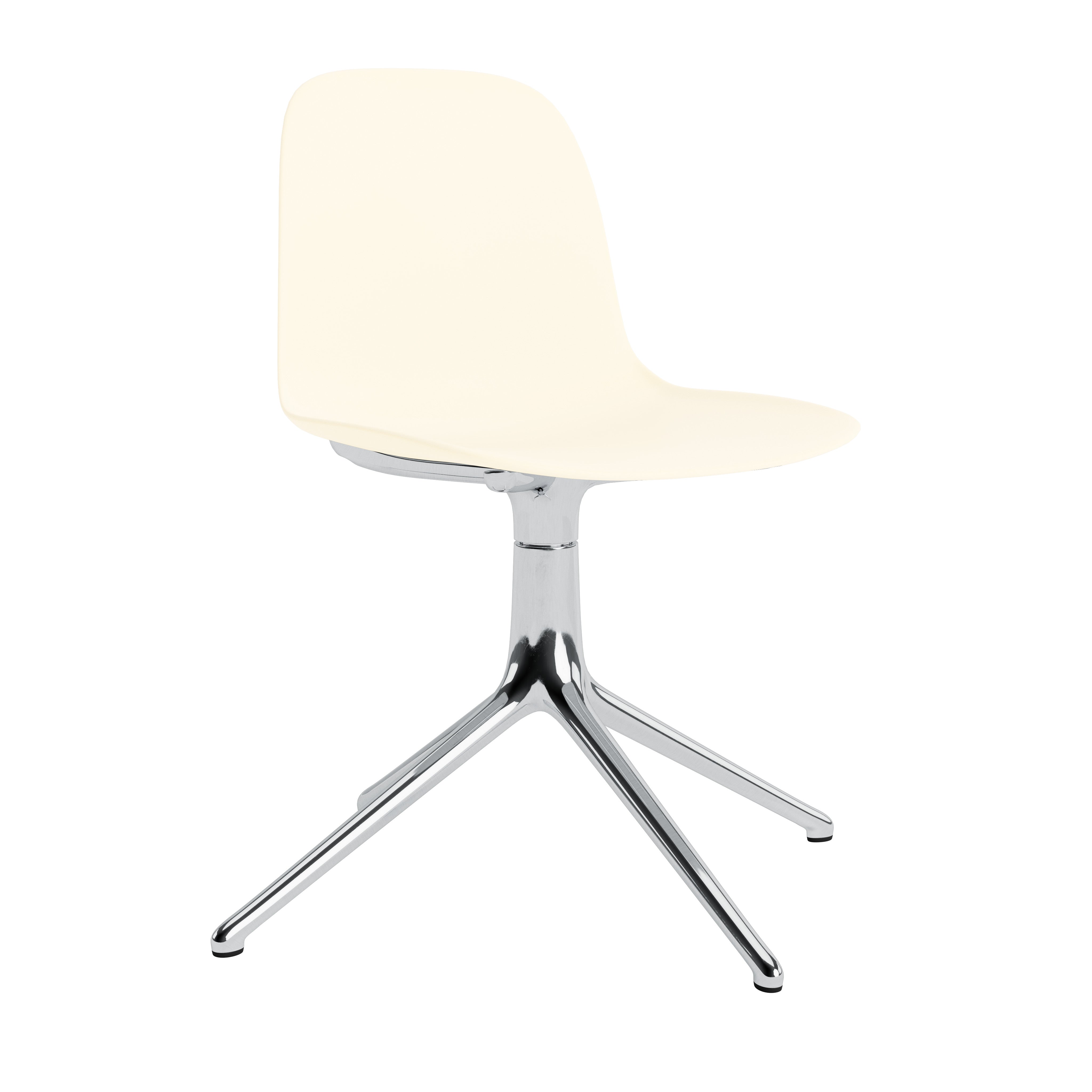 4L Creme Office Chair Cream mit einer Aluminiumbasis