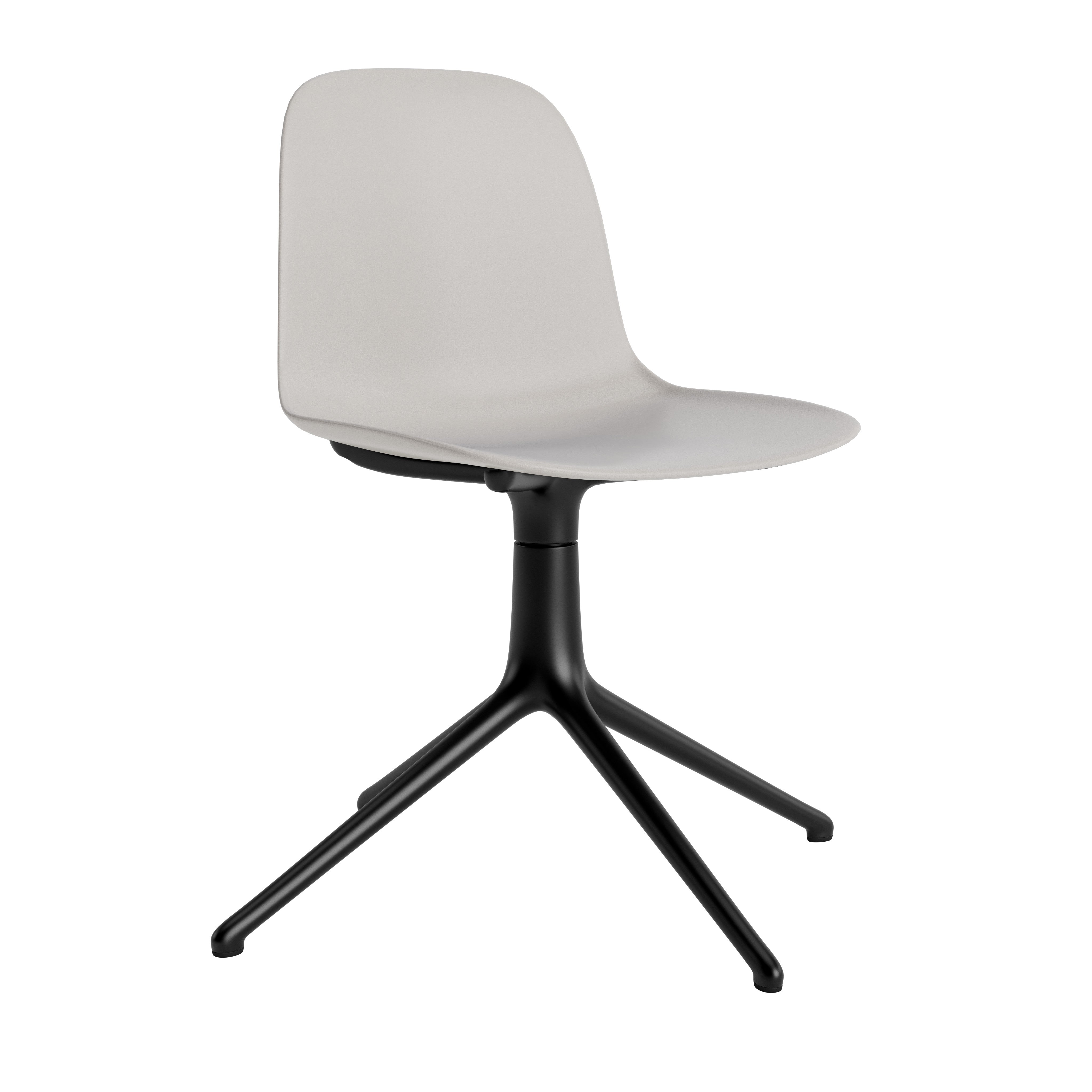 Office Chair 4L warmes Grau mit einer schwarzen Basis