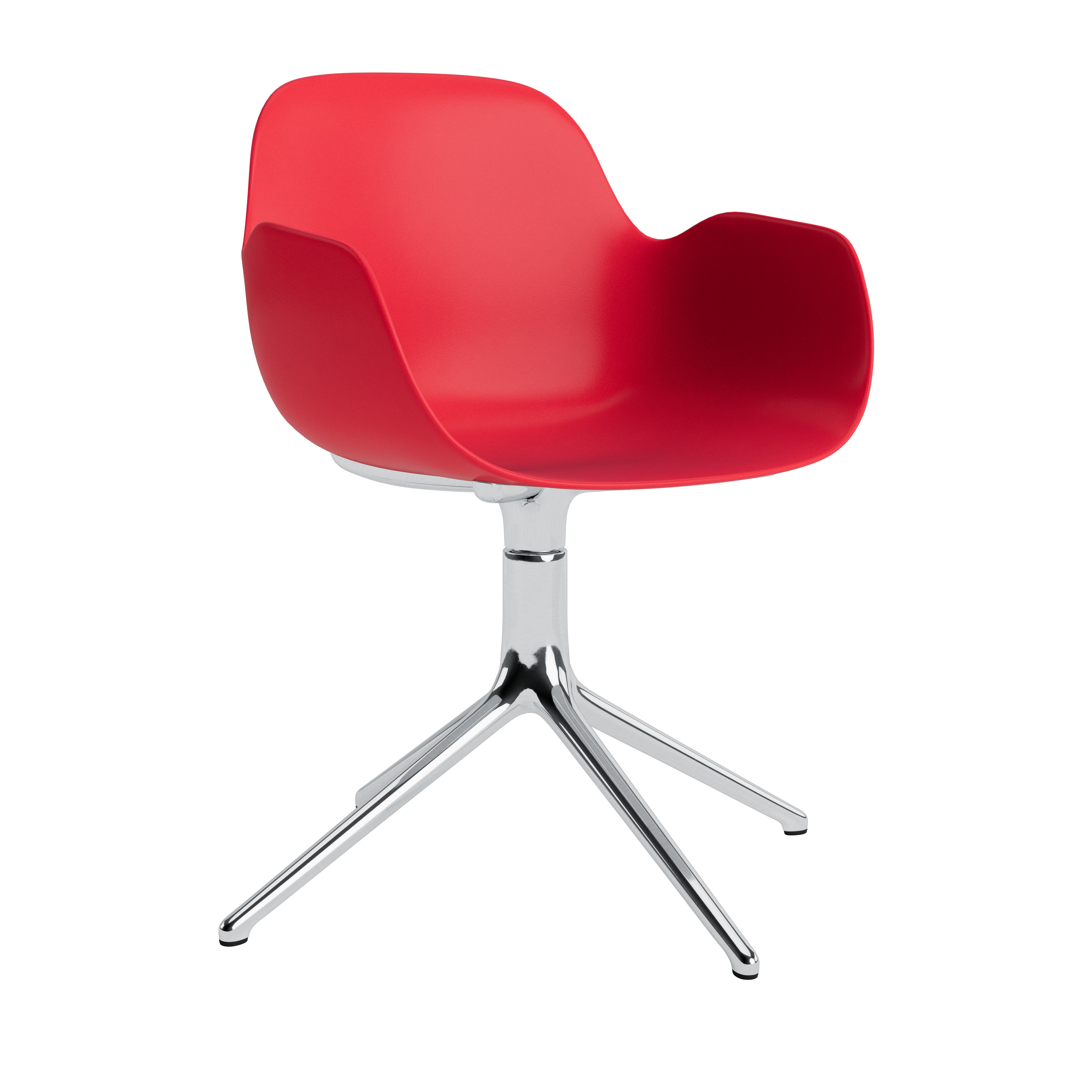 Office chair with 4L Form armrests with an aluminum base