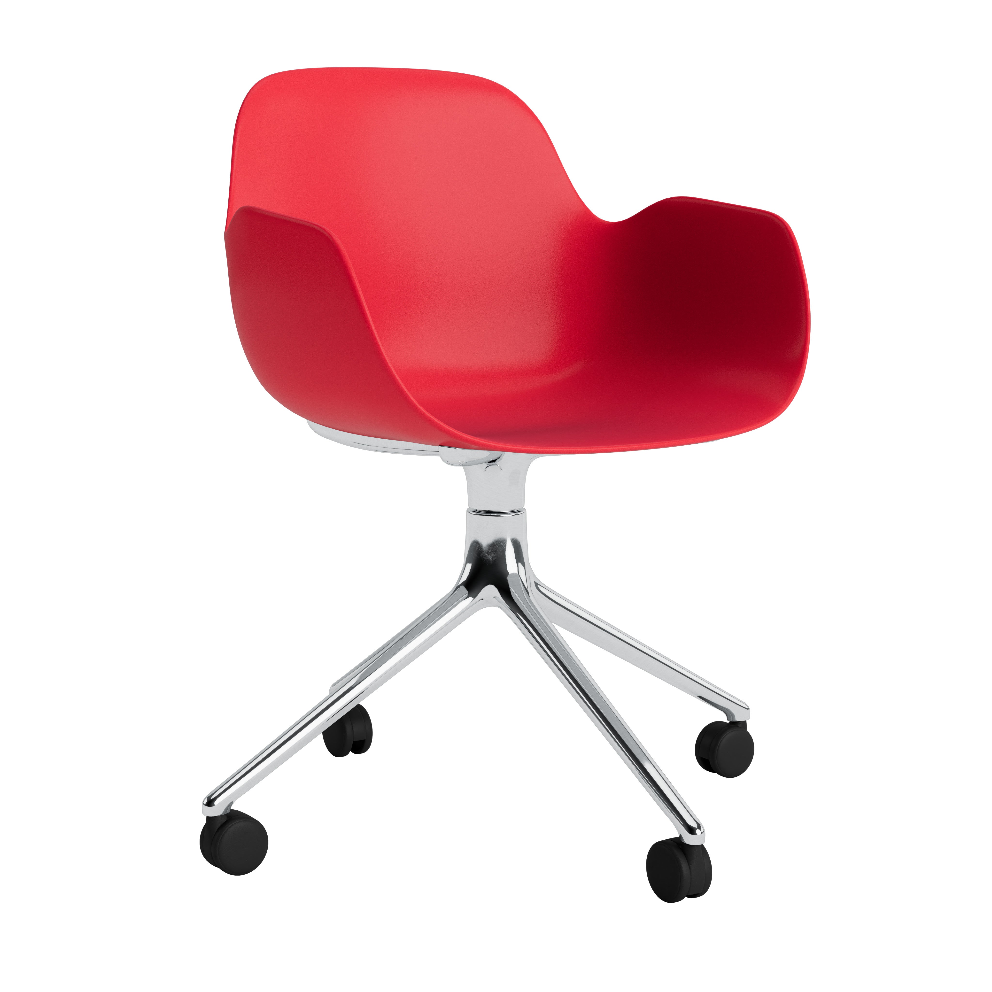 Office chair with 4W Form armrests with aluminum base