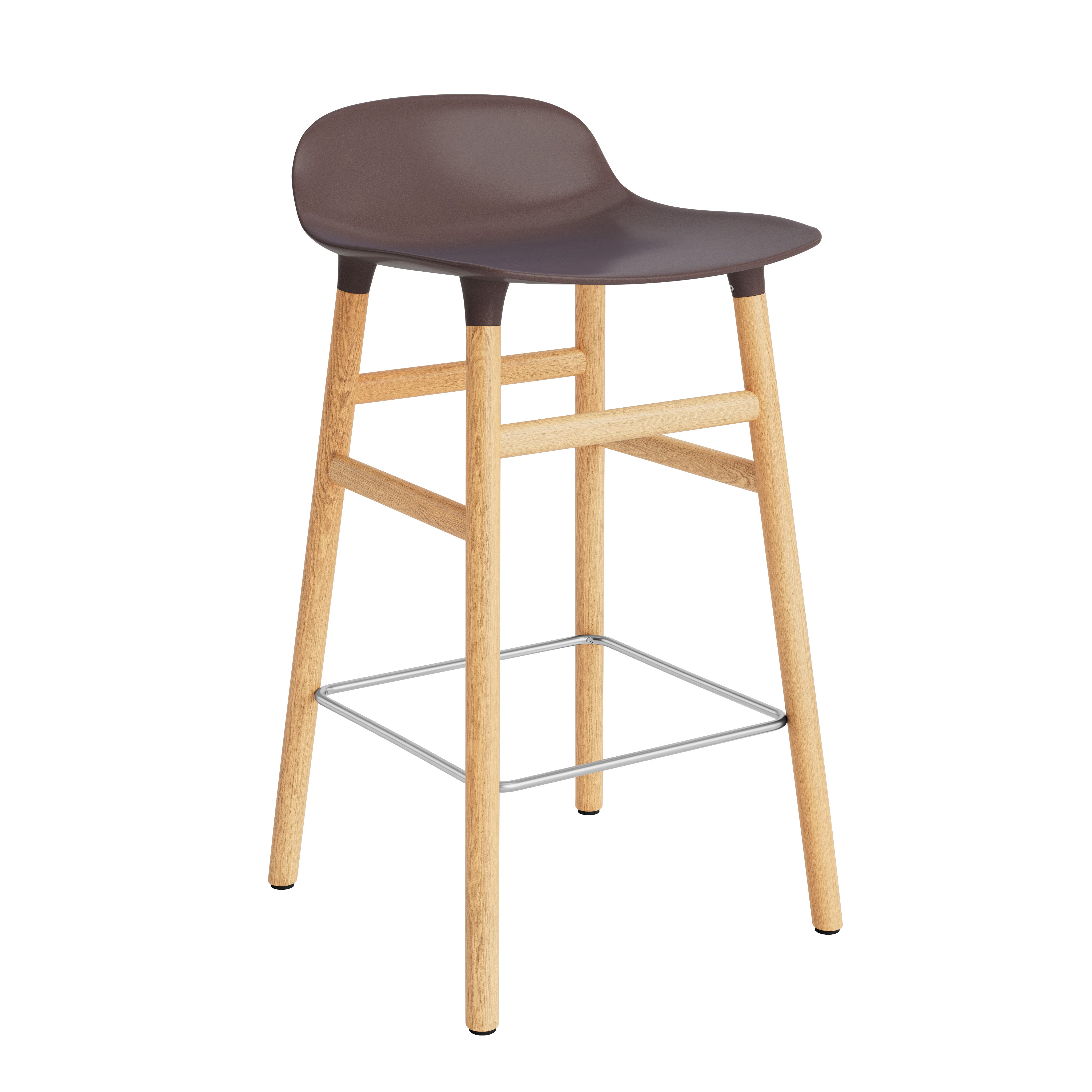 BROWN FORM HOKER WITH Oak base
