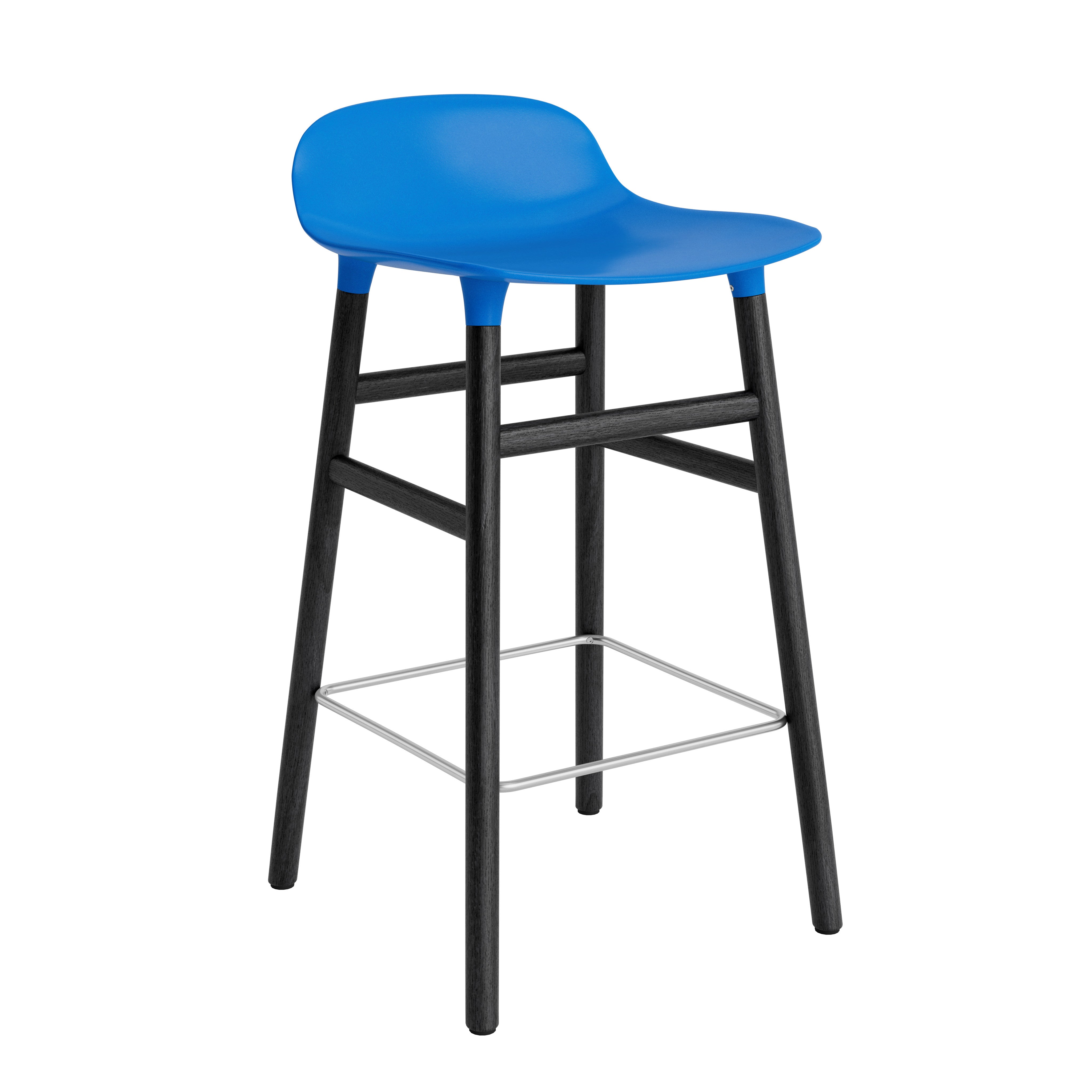 Hocker forms blue with a black oak base