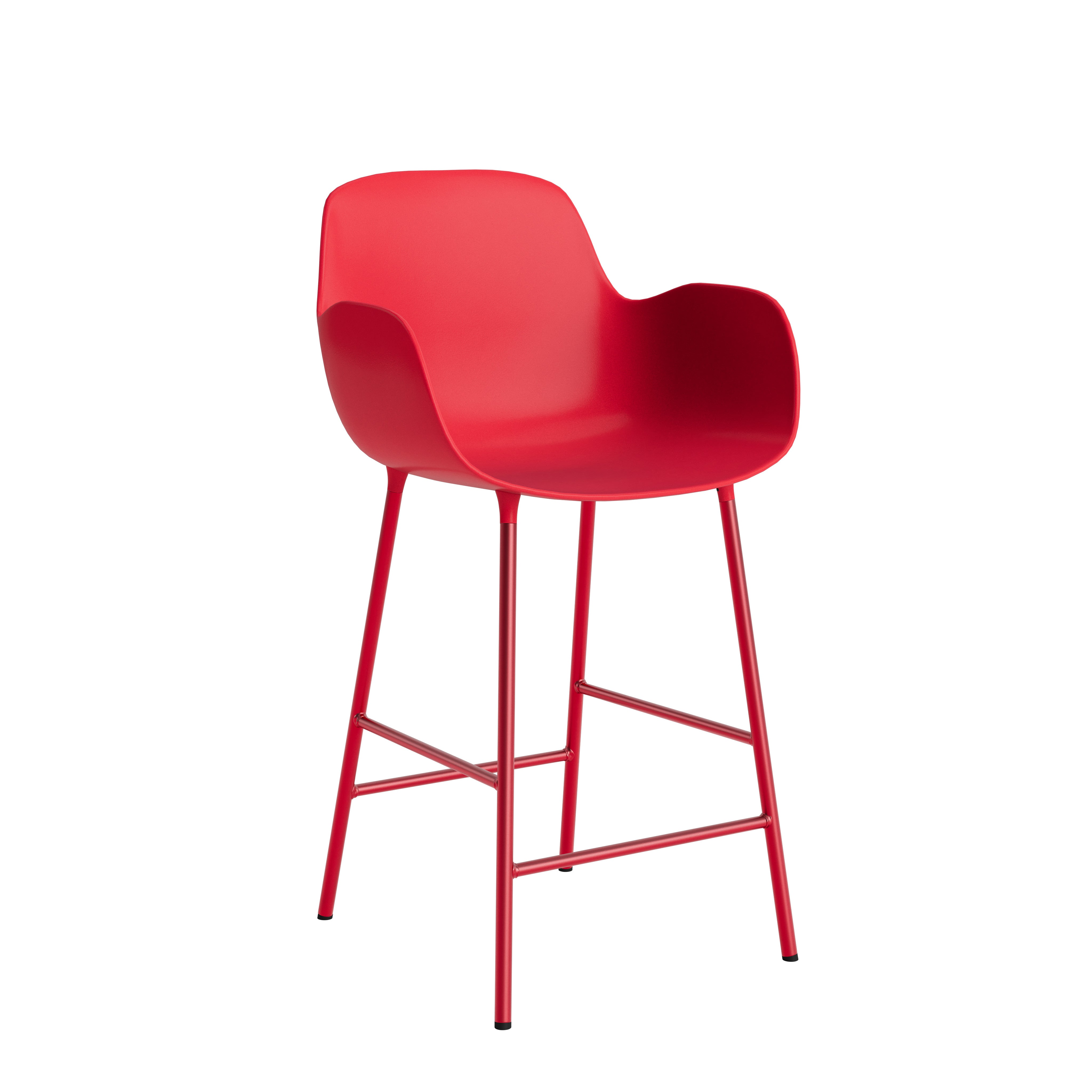 Bar chair with armrests red forms