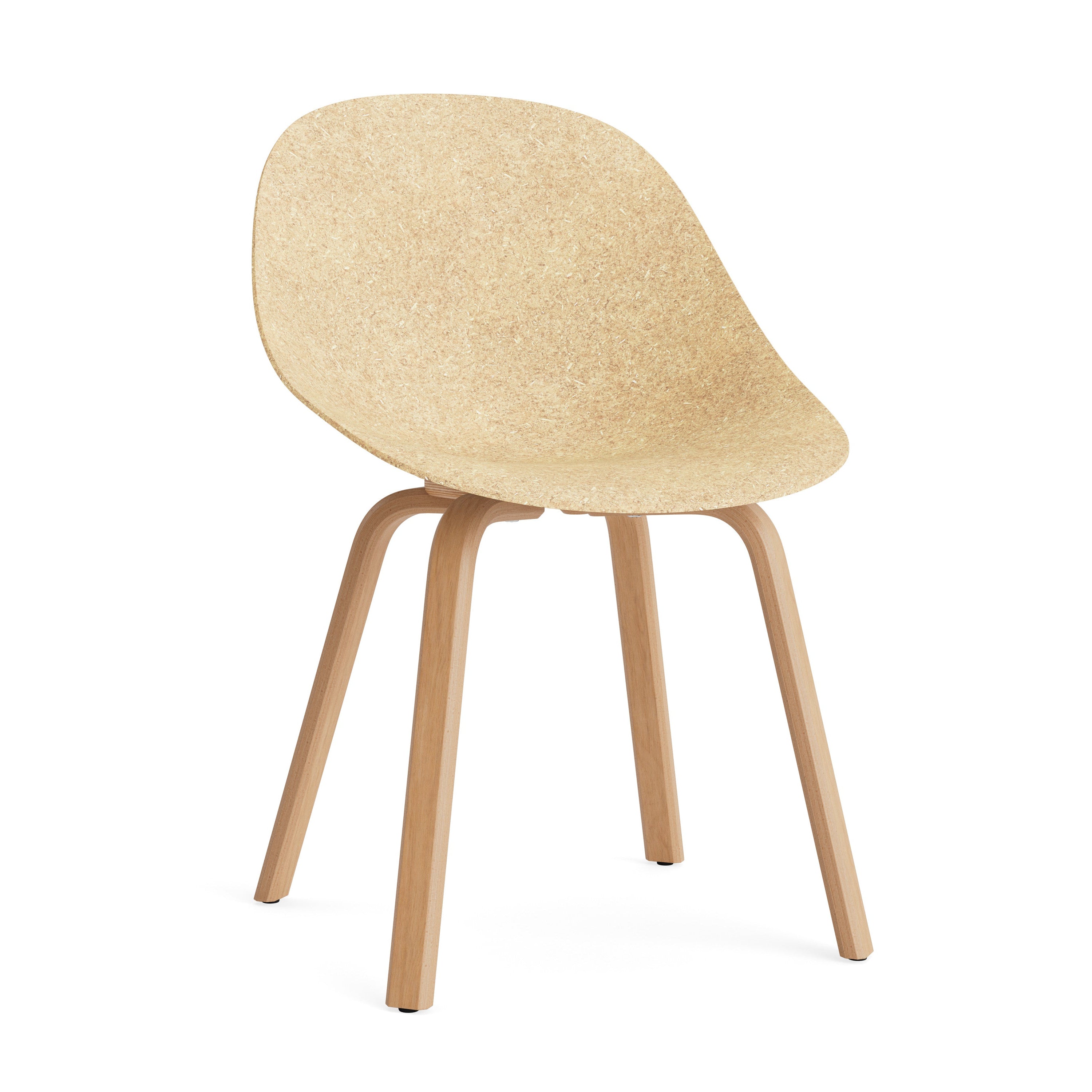 Chair Mat Beige with beech base [Ola] [Amelia SPR]