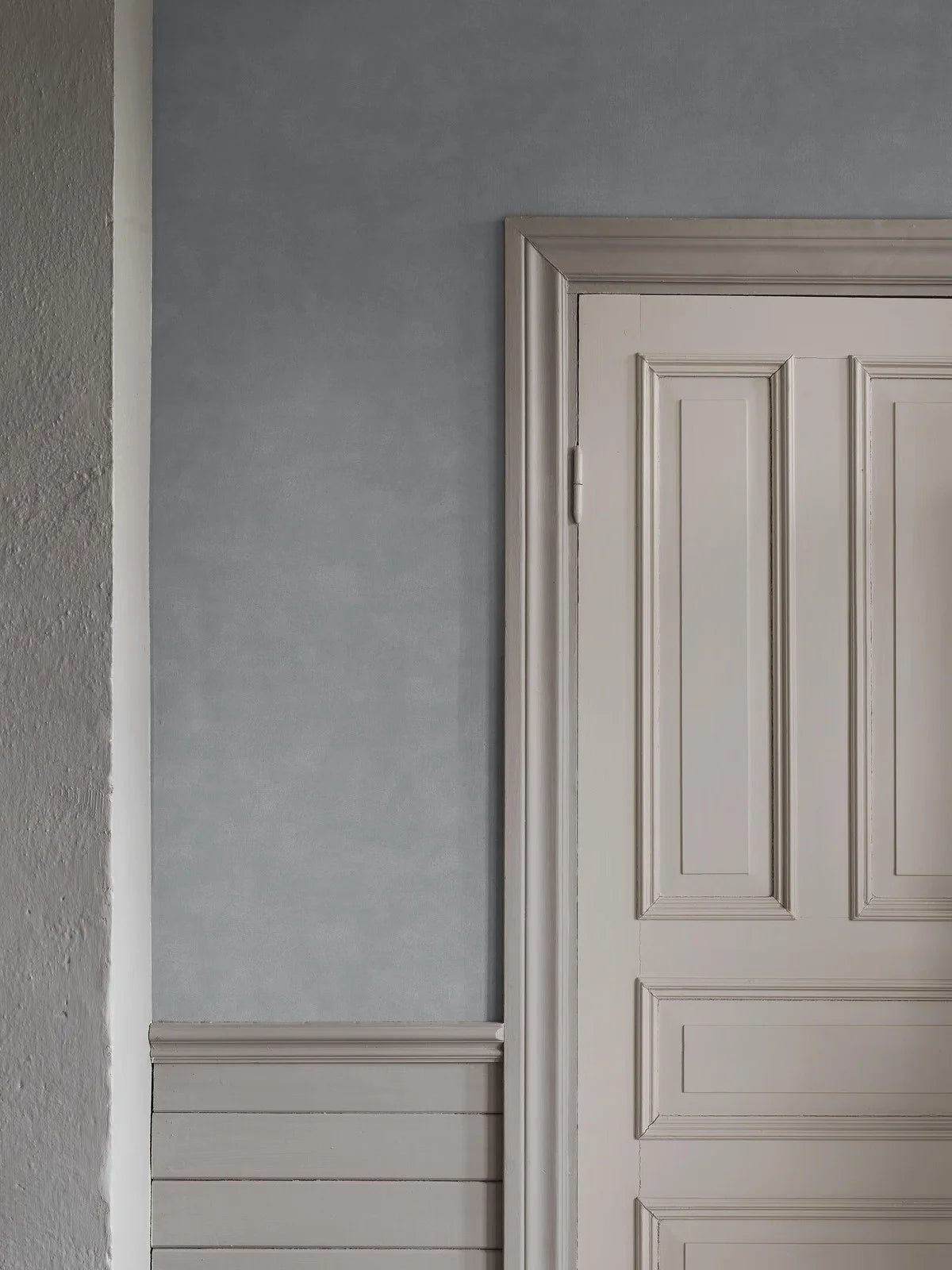 Tapete, die Leinwand imitiert SHADES - CELESTITE gedämpftes Blau