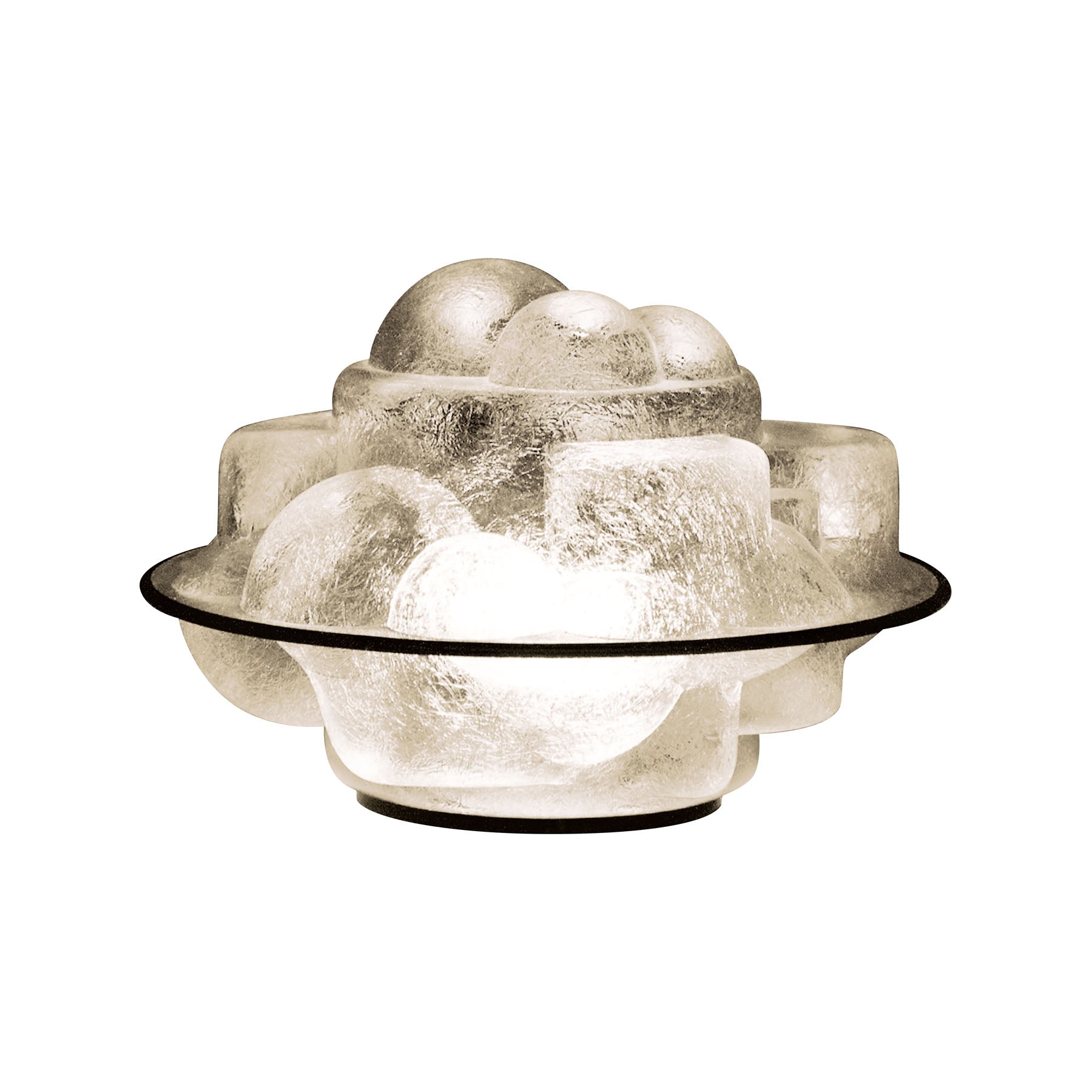 Tischlampe PROFITEROLLE transparent mit Schwarz