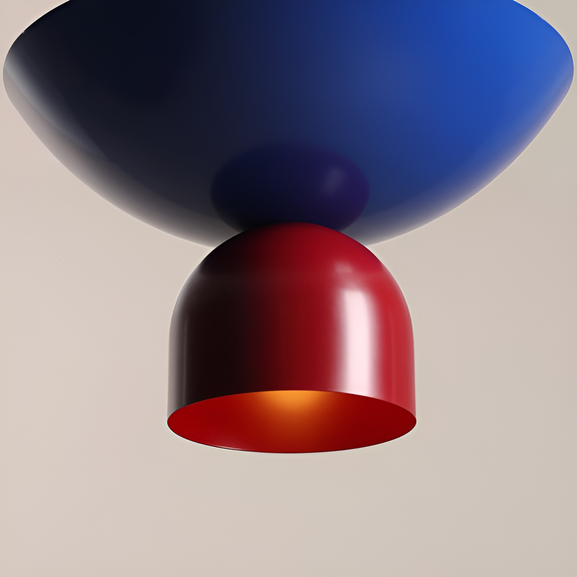 ILIA Hängelampe blau mit rot