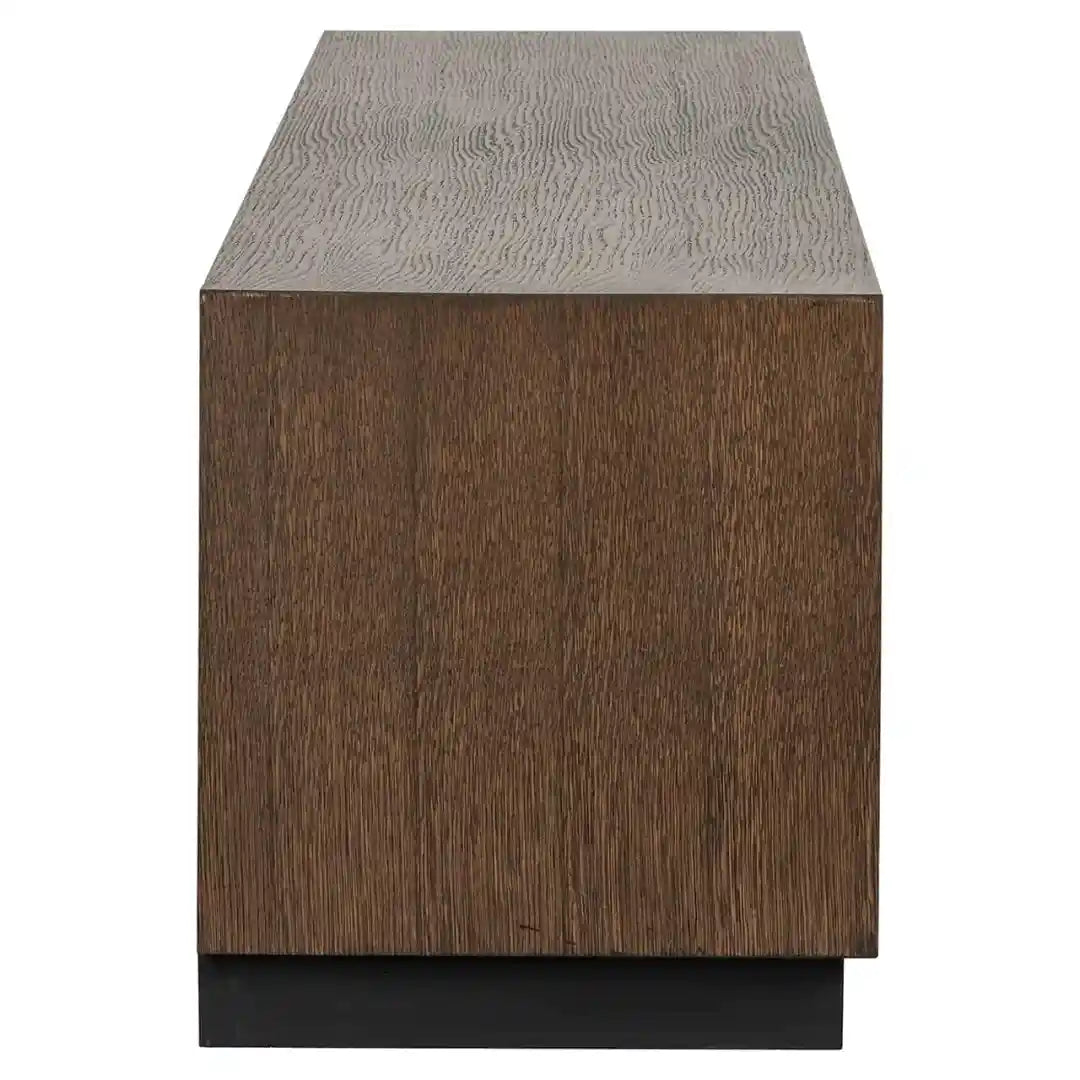 OAKURA TV Cabinet brown oak veneer