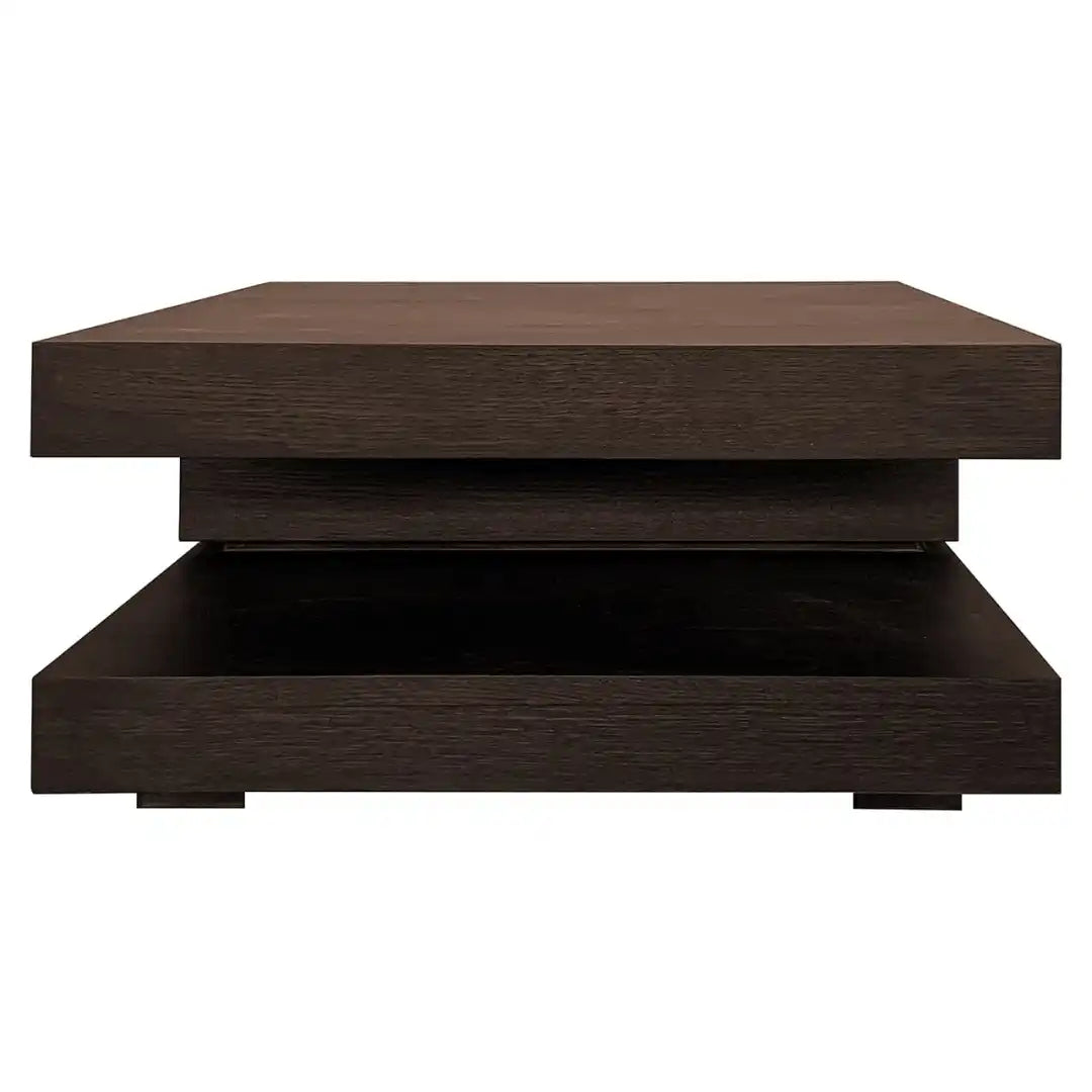 OAKURA Brown Side Table Oak Veneer