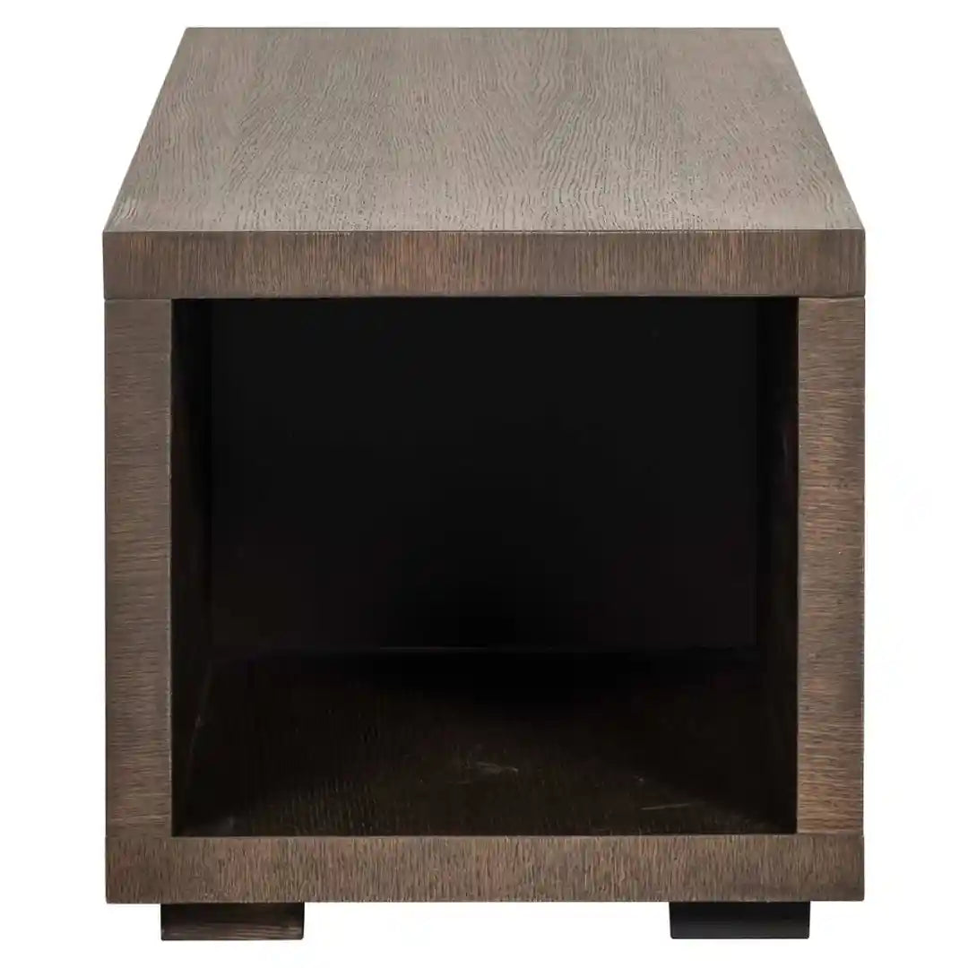OAKURA Sofa Table Brown Oak Veneer