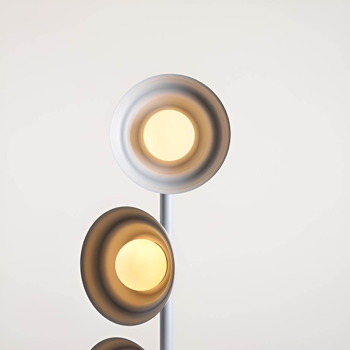 Floor lamp with regulation of shadow wave
