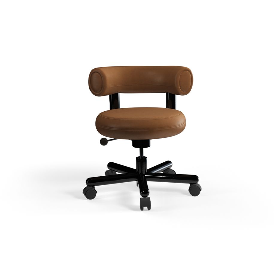 FAT office chair brown leather