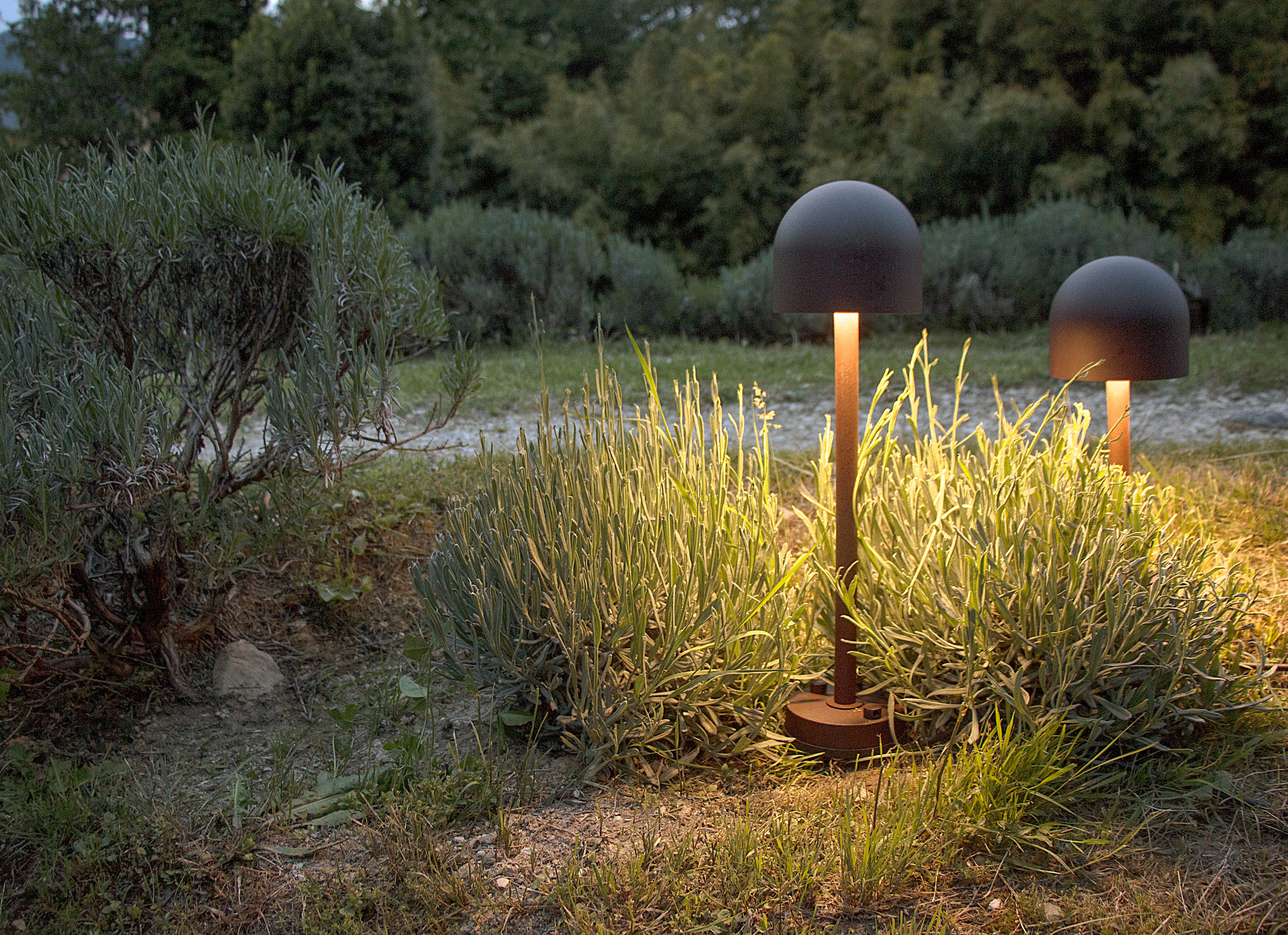 Bodenlampe für den Außenbereich BOLETO braun