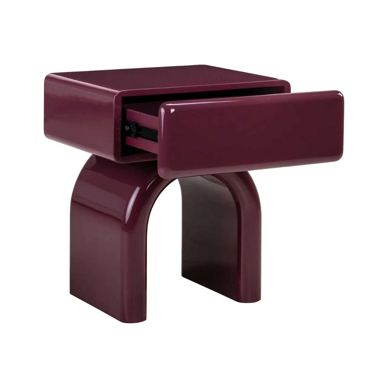 BENNET Nightstand in Burgundy