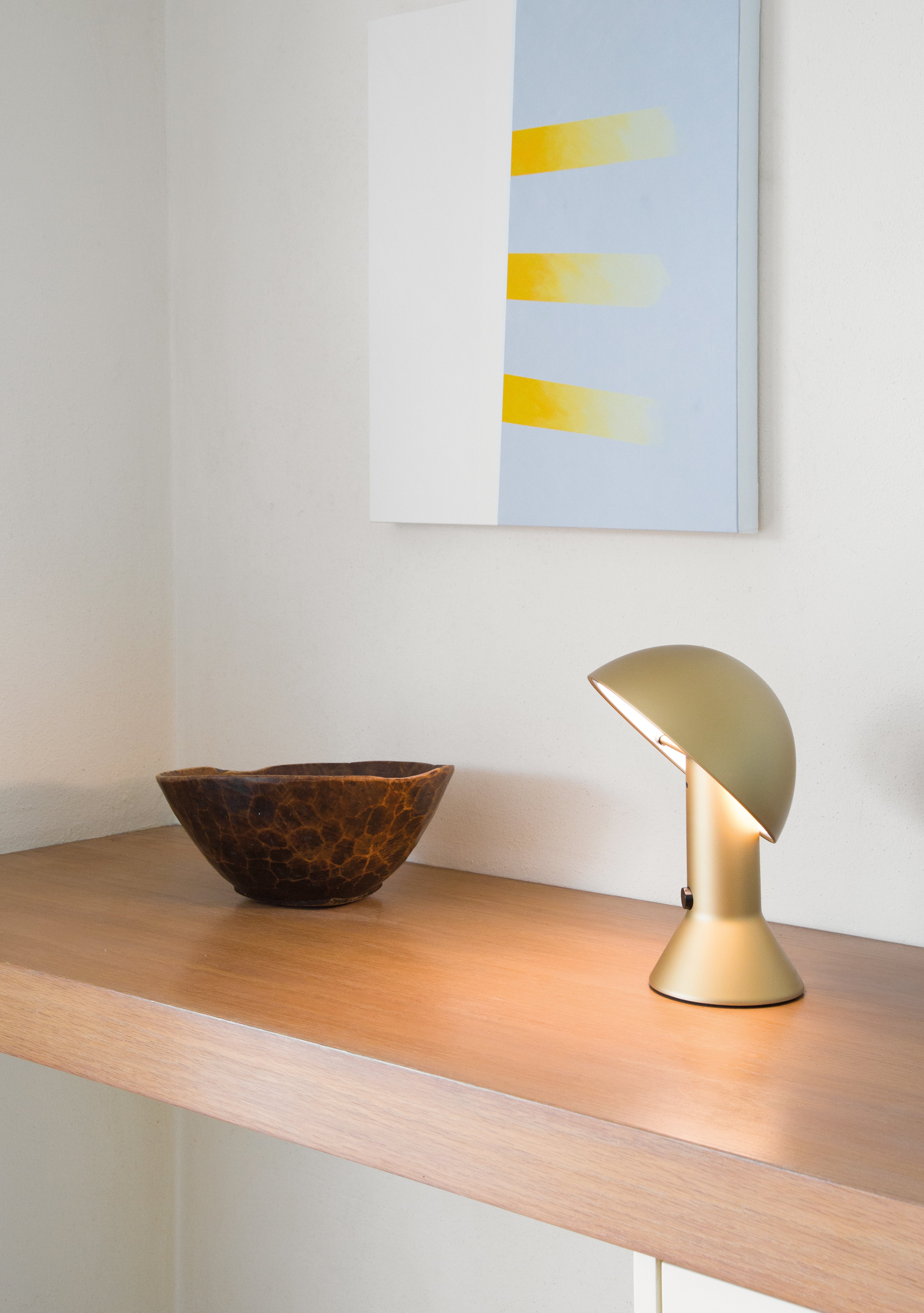 Tischlampe ELMETTO in glänzendem Grün