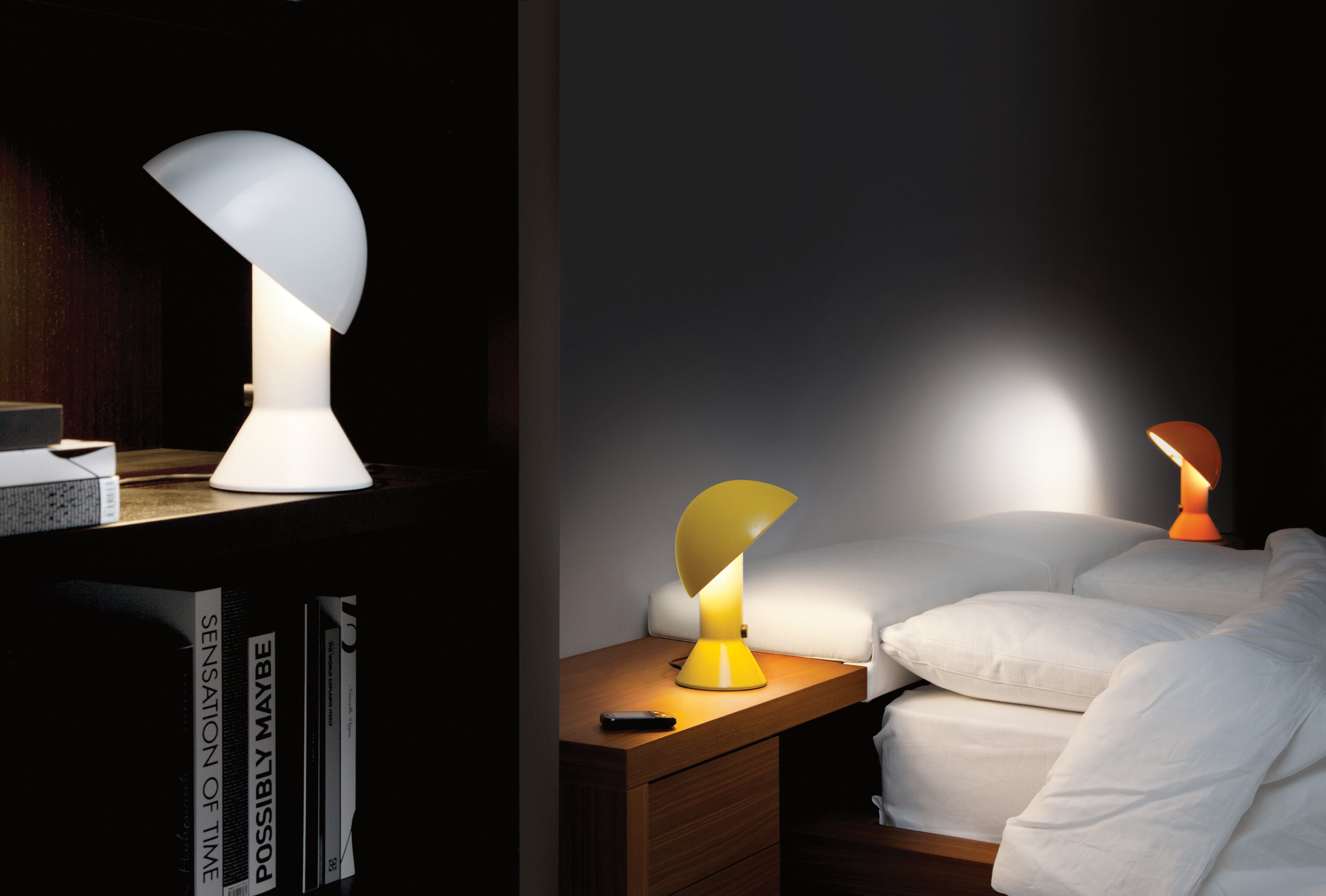 Tischlampe ELMETTO in glänzendem Grün