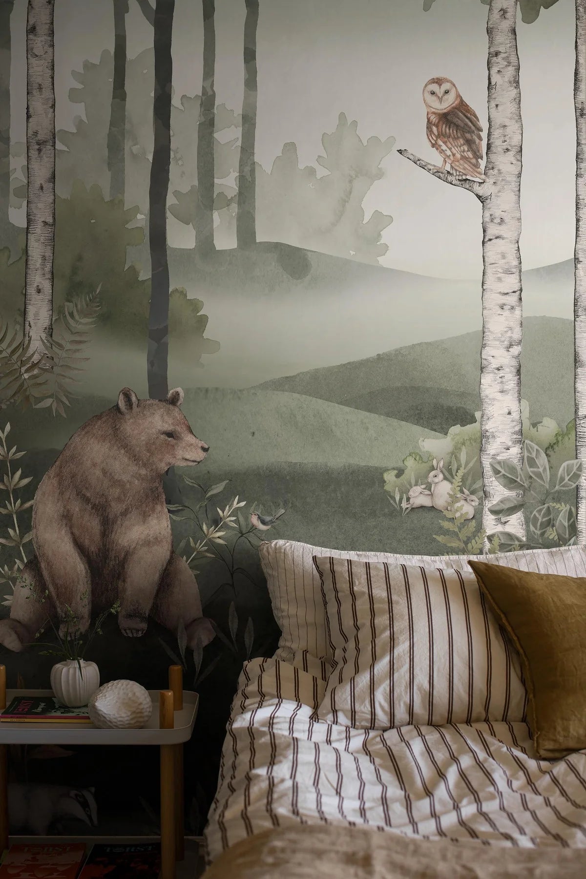 Wandtapete mit pflanzlichem Motiv WILD FOREST grün