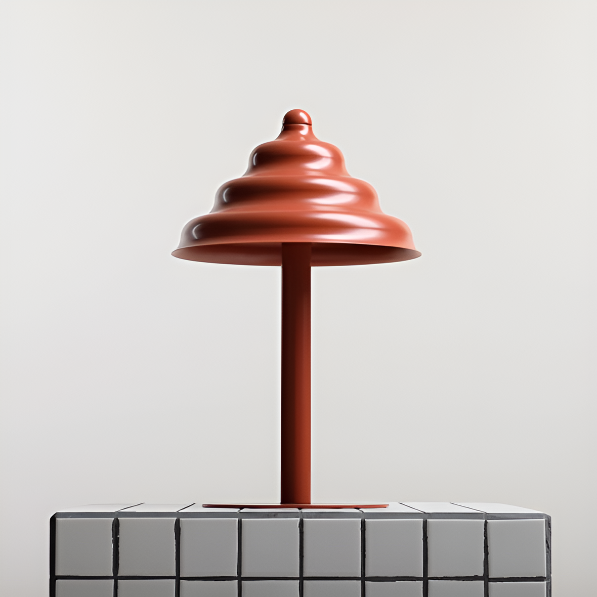 Table lamp brick wave