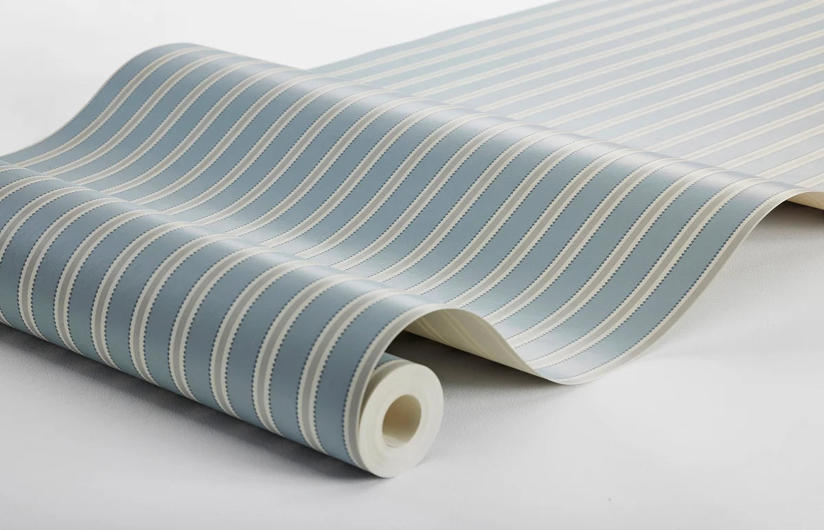 Tapete mit Streifen PÄRLRAND blau-beige