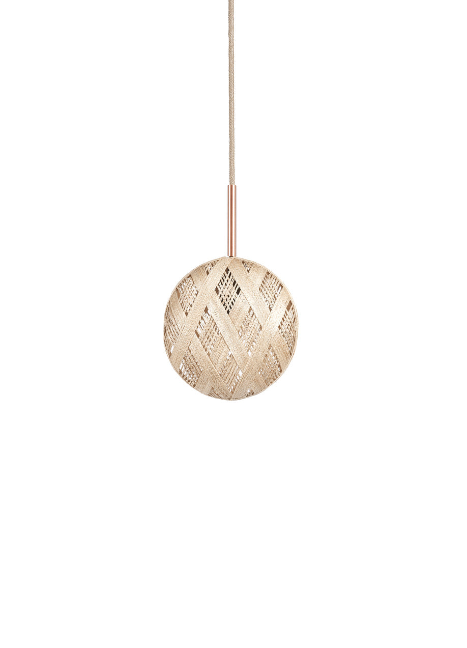 Hanging Lampe Chanpen Diamant Beige