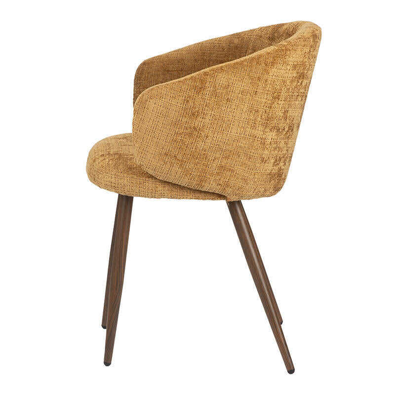 LUNA Chair in Honey with Dark Wooden Base