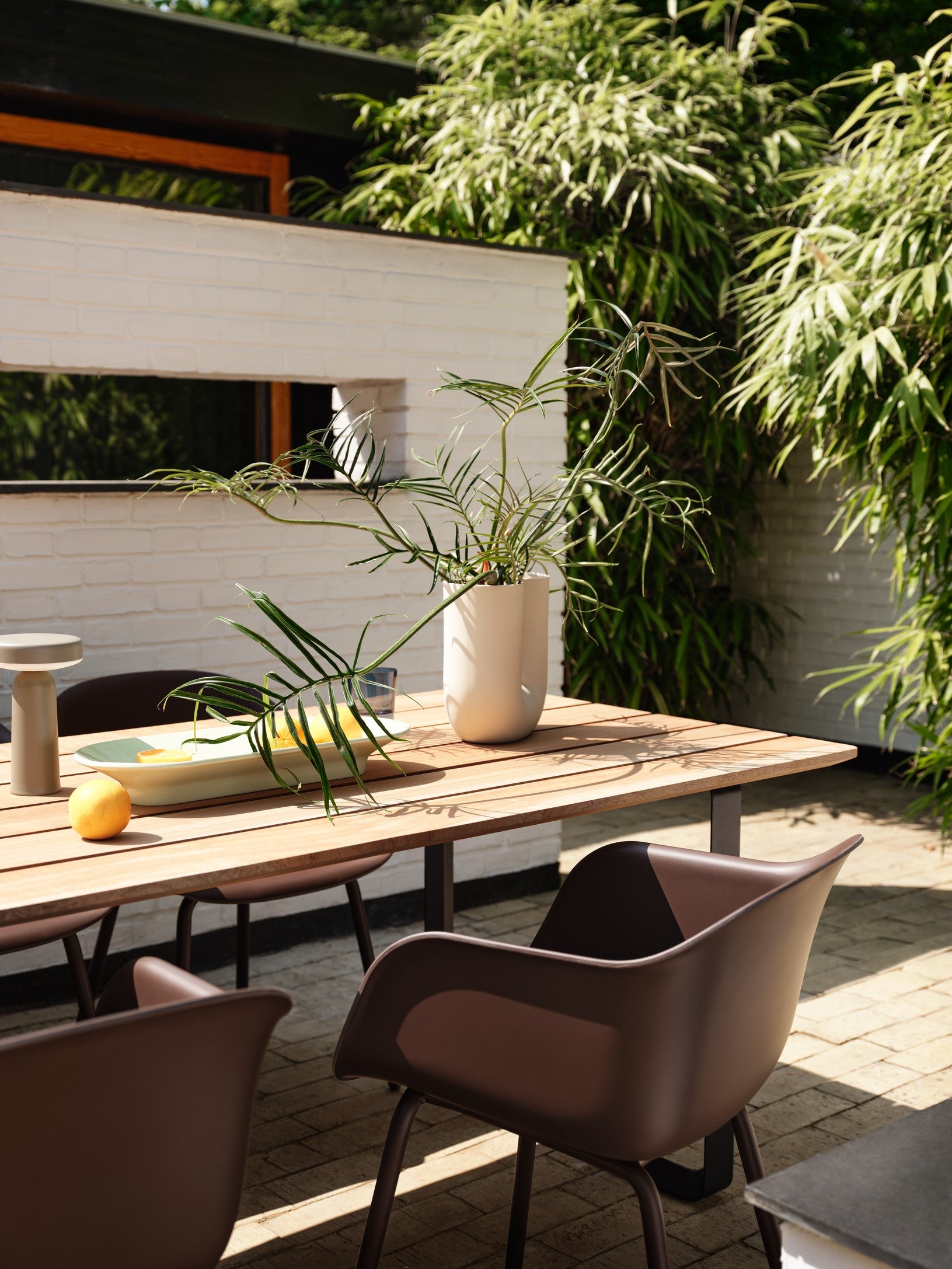 Brown Outdoor Armchair FIBER