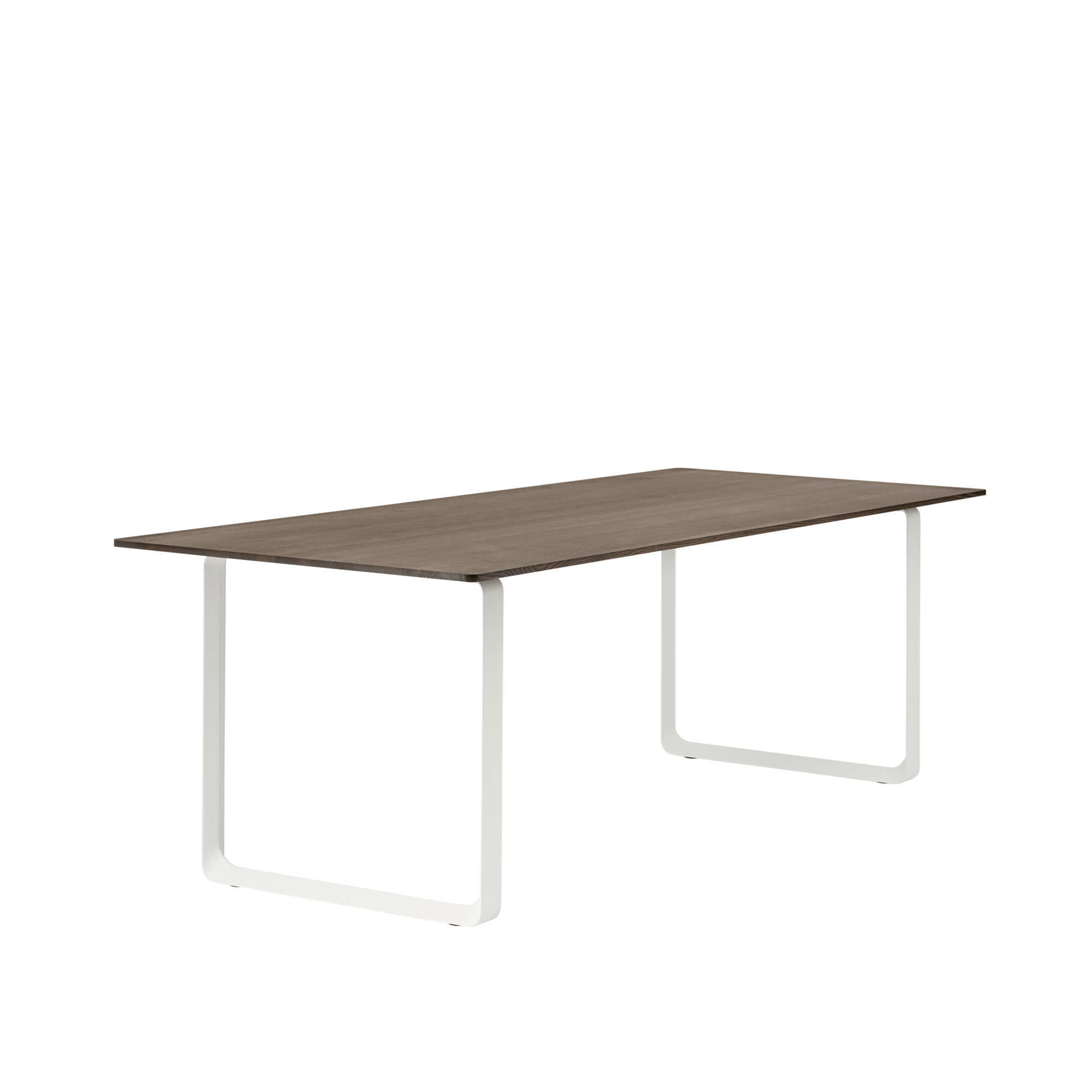 Table 70/70 dark oak wood with white base