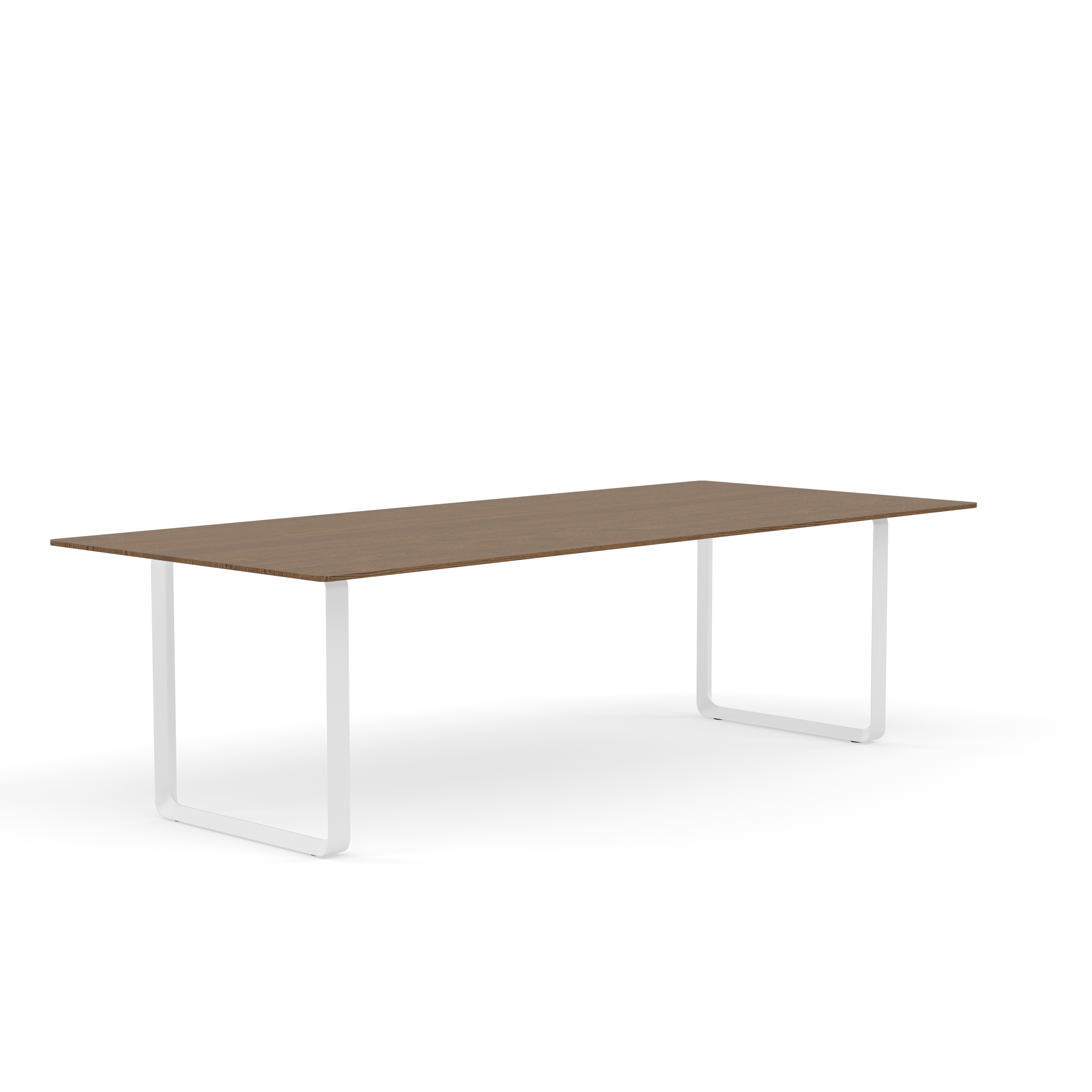 Table 70/70 dark oak wood with white base