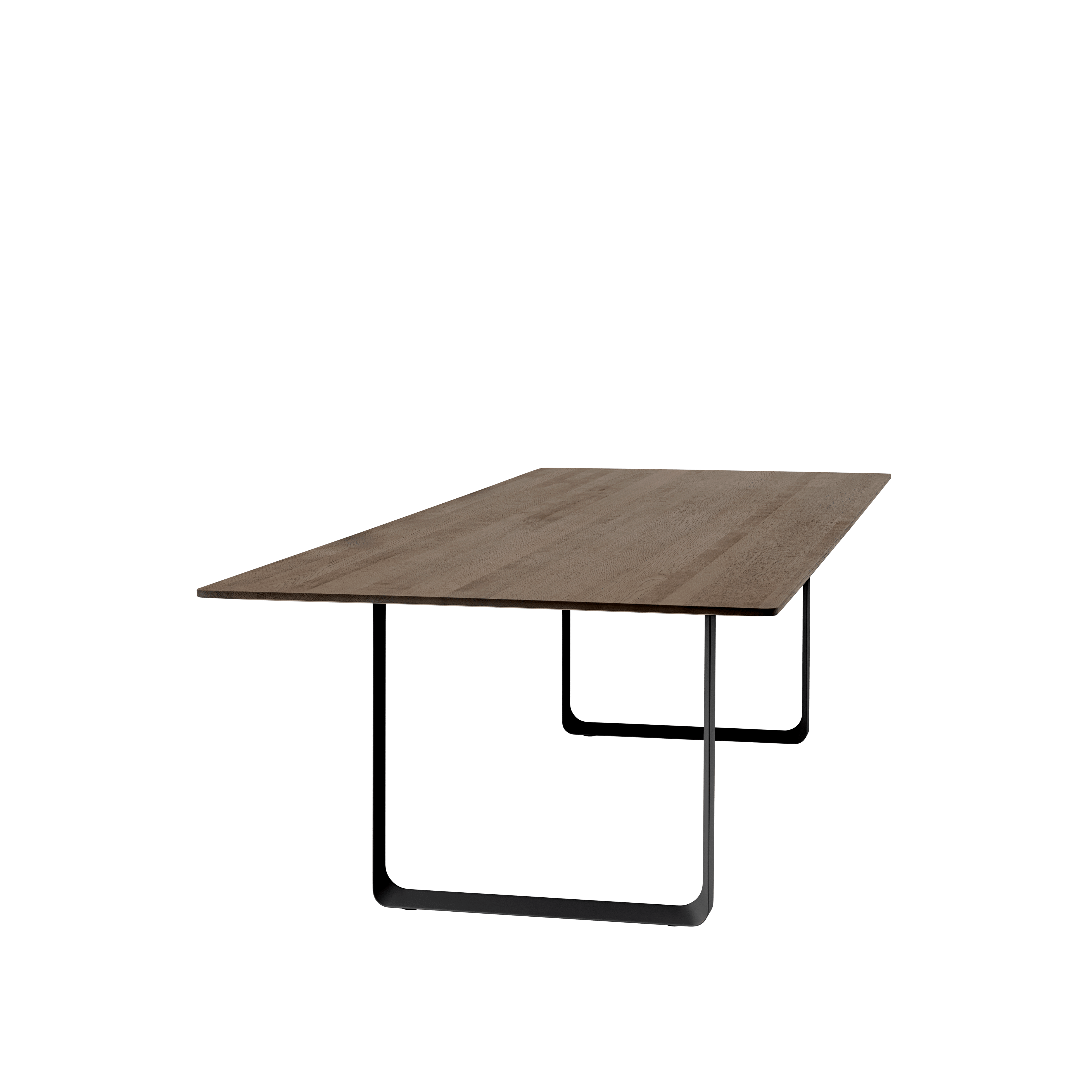 Table 70/70 dark oak wood with black base