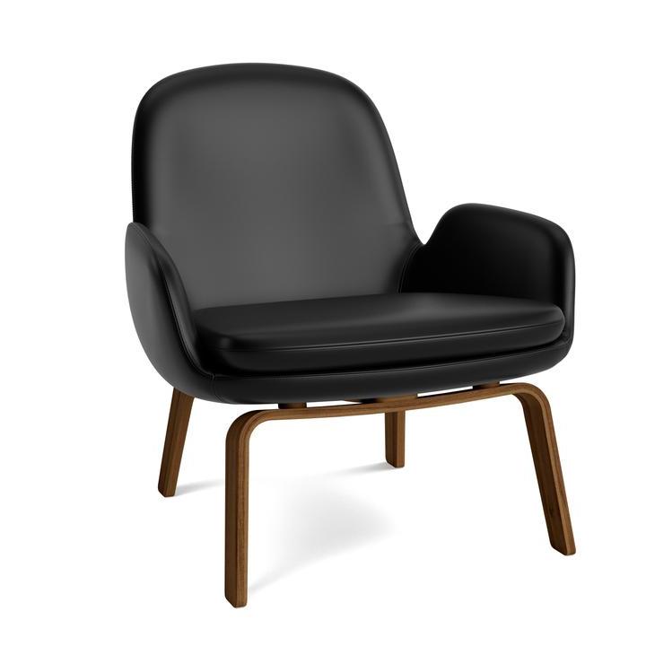Gepolsterte Sessel -Ära niedriger nussiger Basis