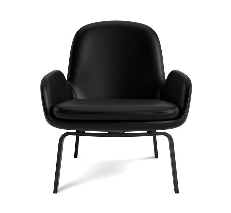 Gepolsterte Sessel -Ära Low Black Eiche Basis