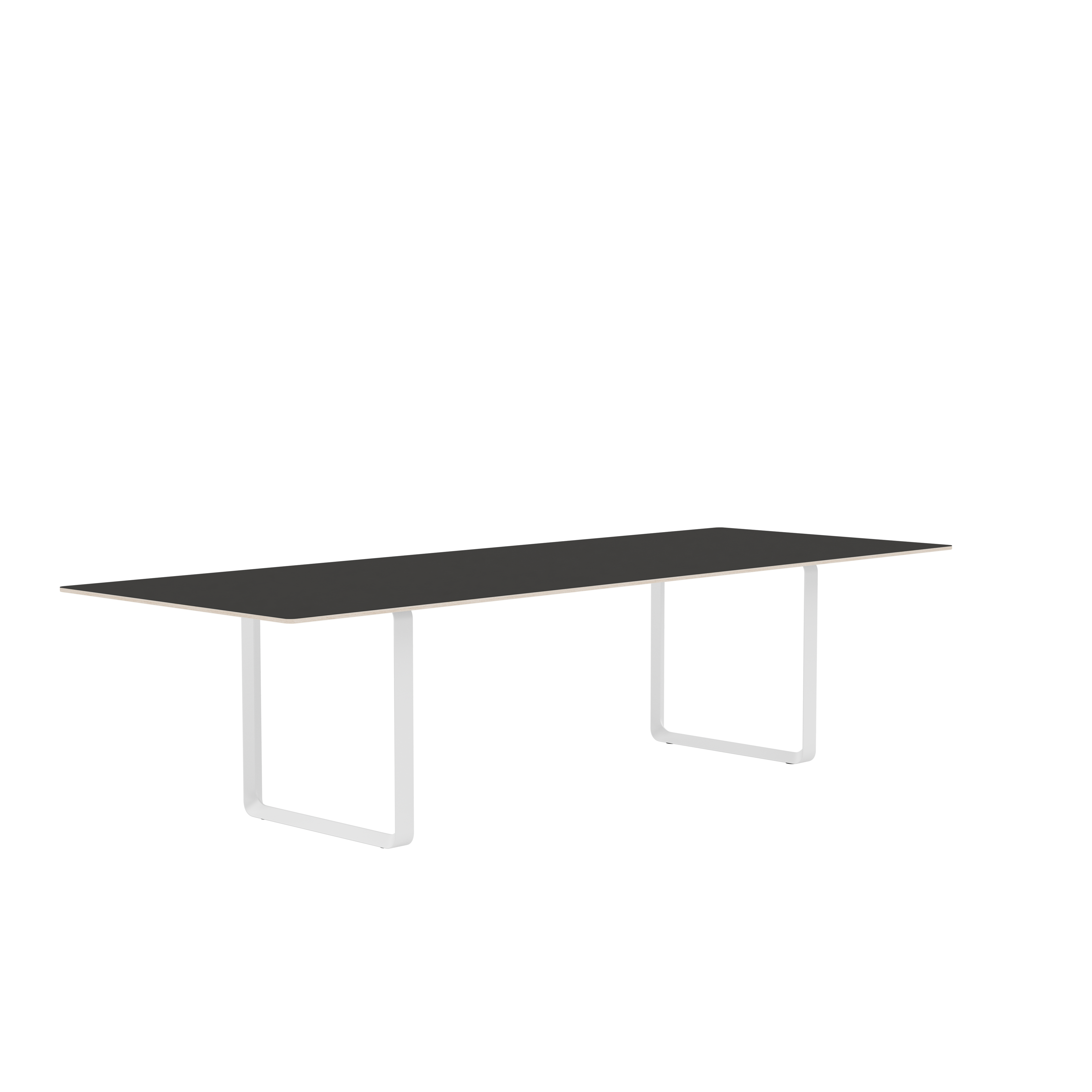 Tisch 70/70 schwarz mit weißem Fuß