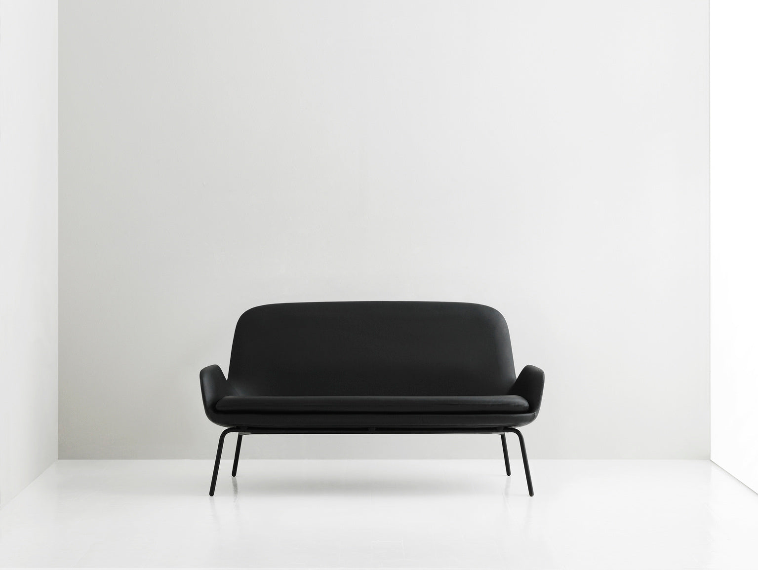 Upholstered sofa era black base