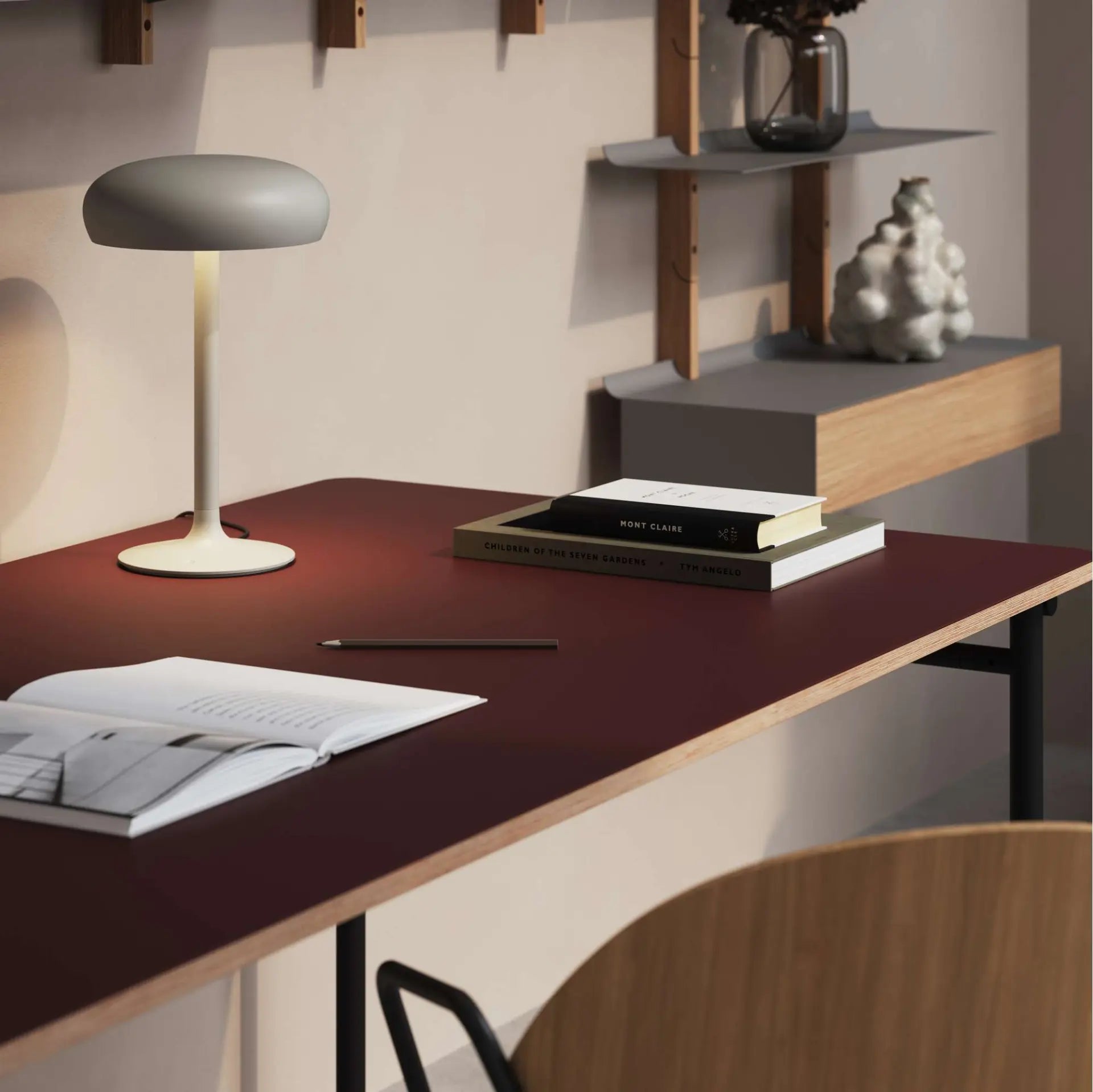 Tischlampe EMENDO grau