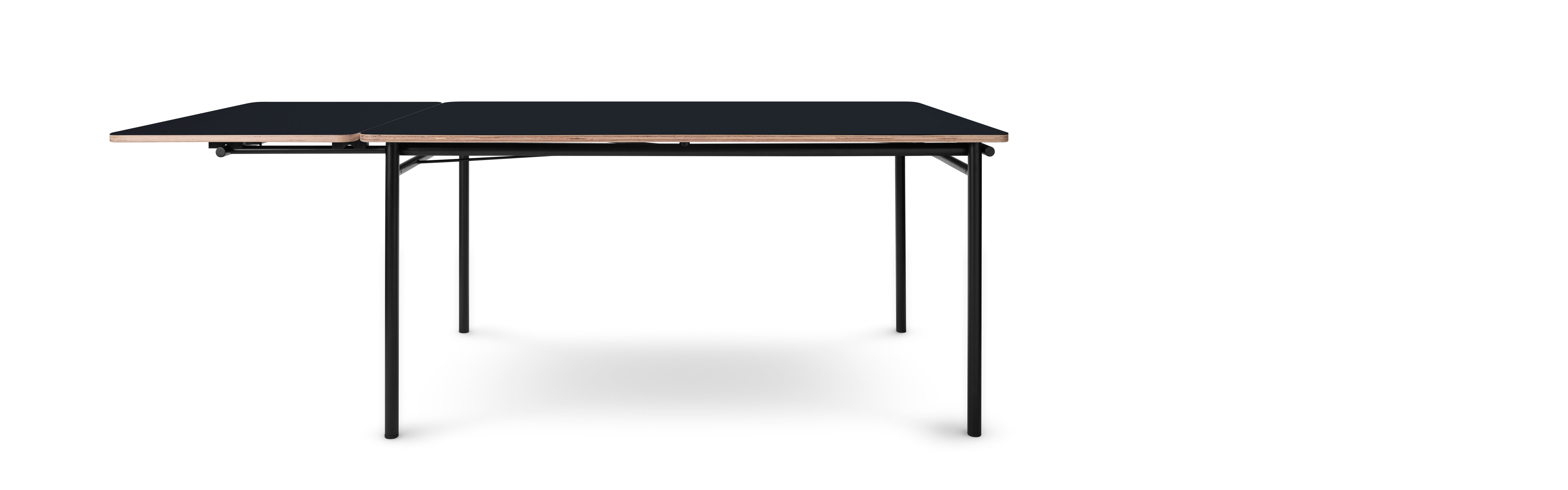 Ausziehbarer Tisch TAFFEL schwarz