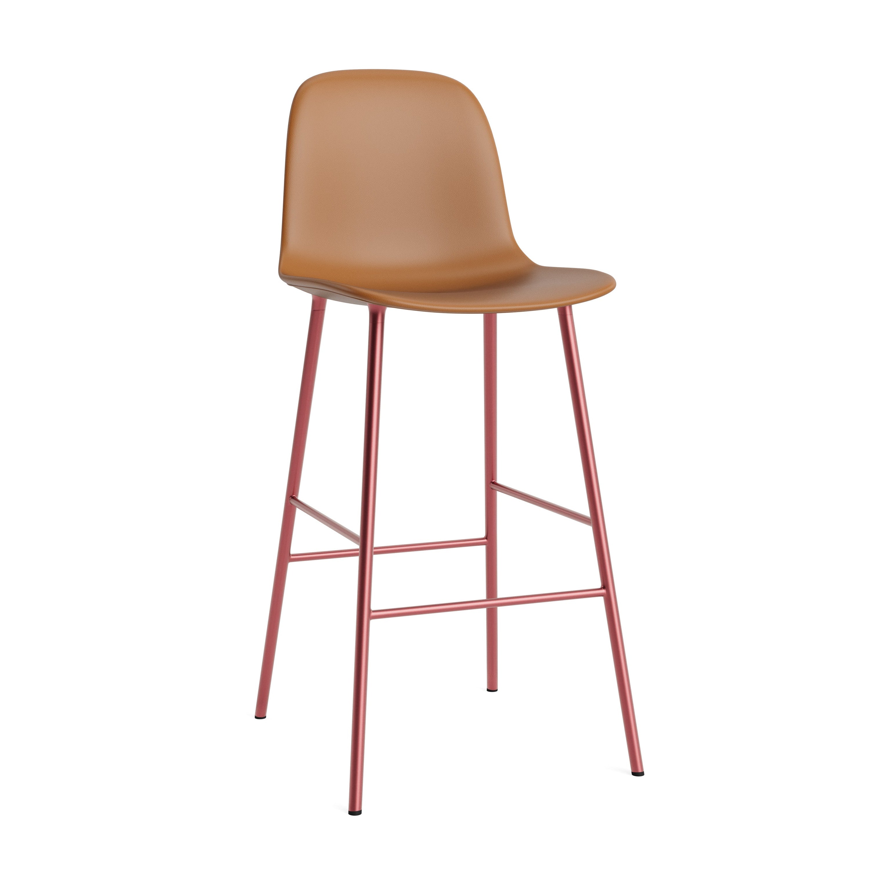Bar chair upholstered forms with a burgundy base